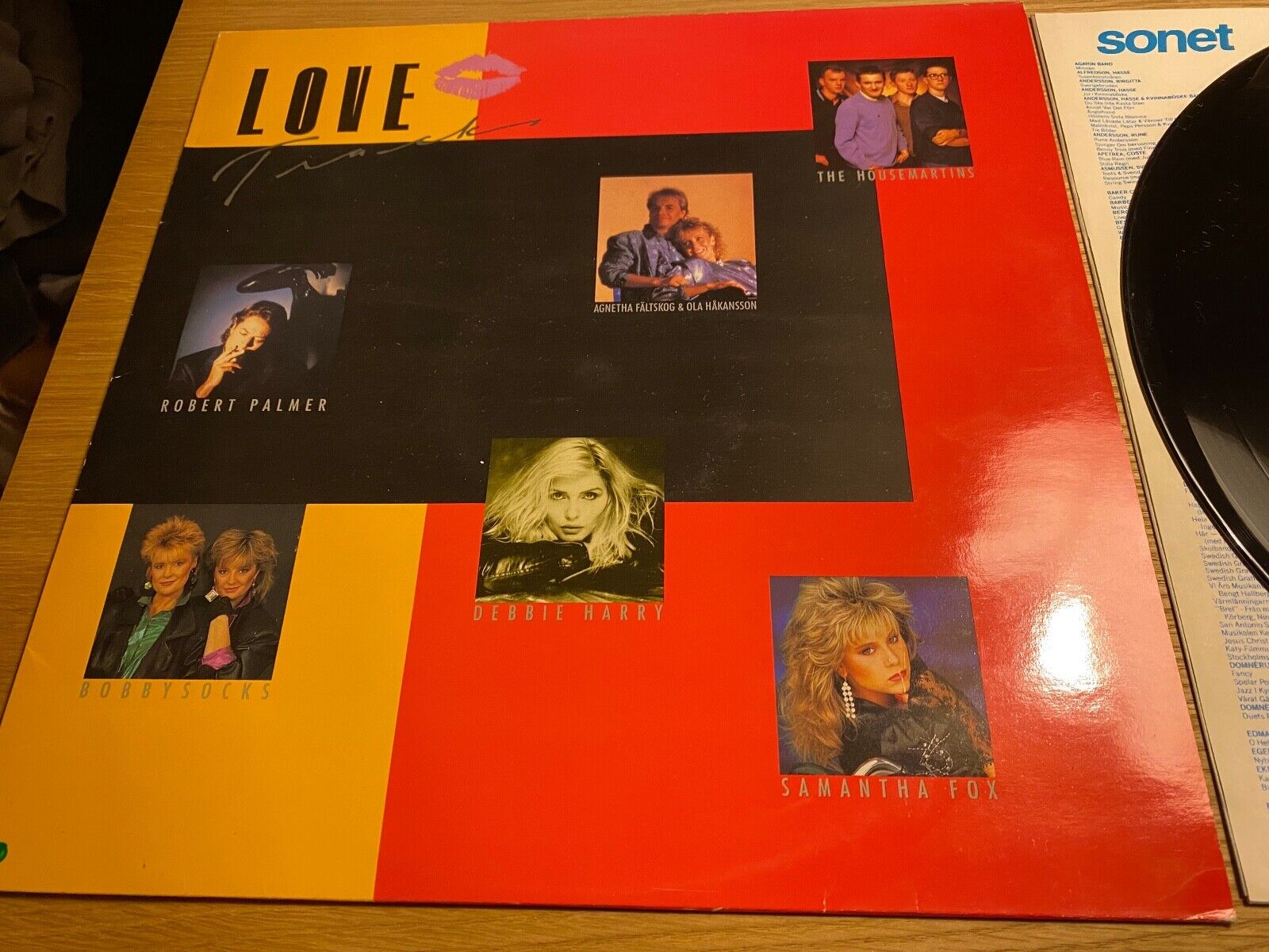 LOVE TRACKS 1987 14 TRACK LP SCANDINAVIAN PRESS SONET GRAMMOFON AGNETHA FÂLTSKOG