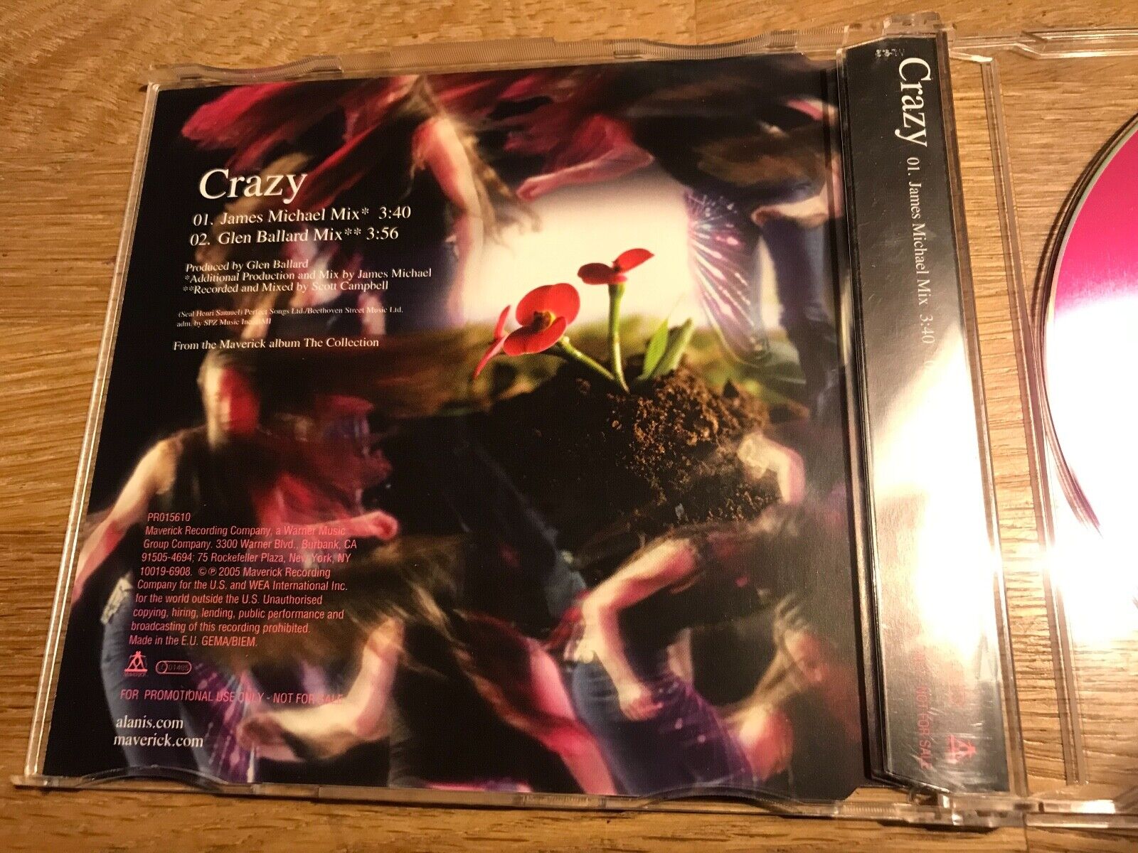 ALANIS MORISSETTE "CRAZY" 2005 PROMOTION CD JAMES MICHAEL  GLEN BALLARD REMIX*