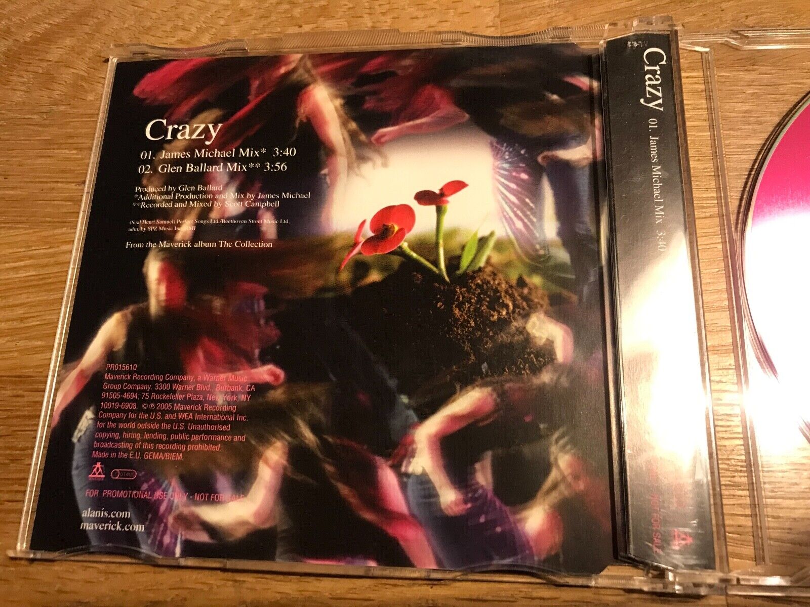 ALANIS MORISSETTE "CRAZY" 2005 PROMOTION CD JAMES MICHAEL  GLEN BALLARD REMIX*