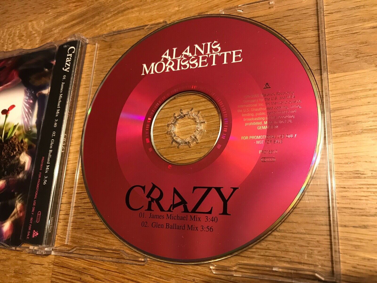 ALANIS MORISSETTE "CRAZY" 2005 PROMOTION CD JAMES MICHAEL  GLEN BALLARD REMIX*