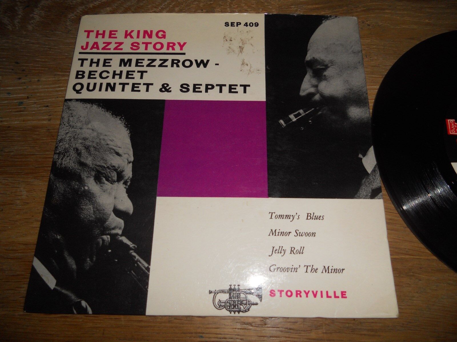 THE MEZZROW-BECHET QUINTET  SEPTET 4 TRACKS VINYL SINGLE STORYVILLE RECORDS SEE