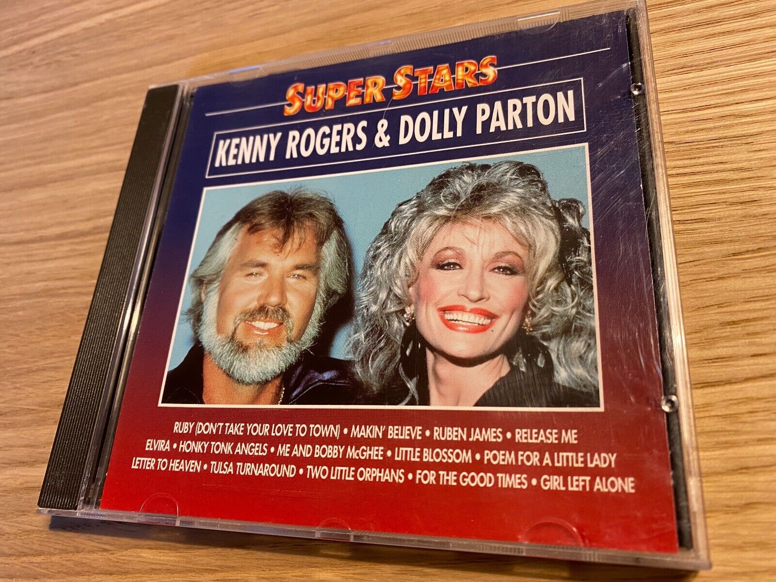 KENNY ROGERS  DOLLY PARTON "SUPER STARS" 1995 14 TRACK DUTCH  FRENCH CD ALBUM