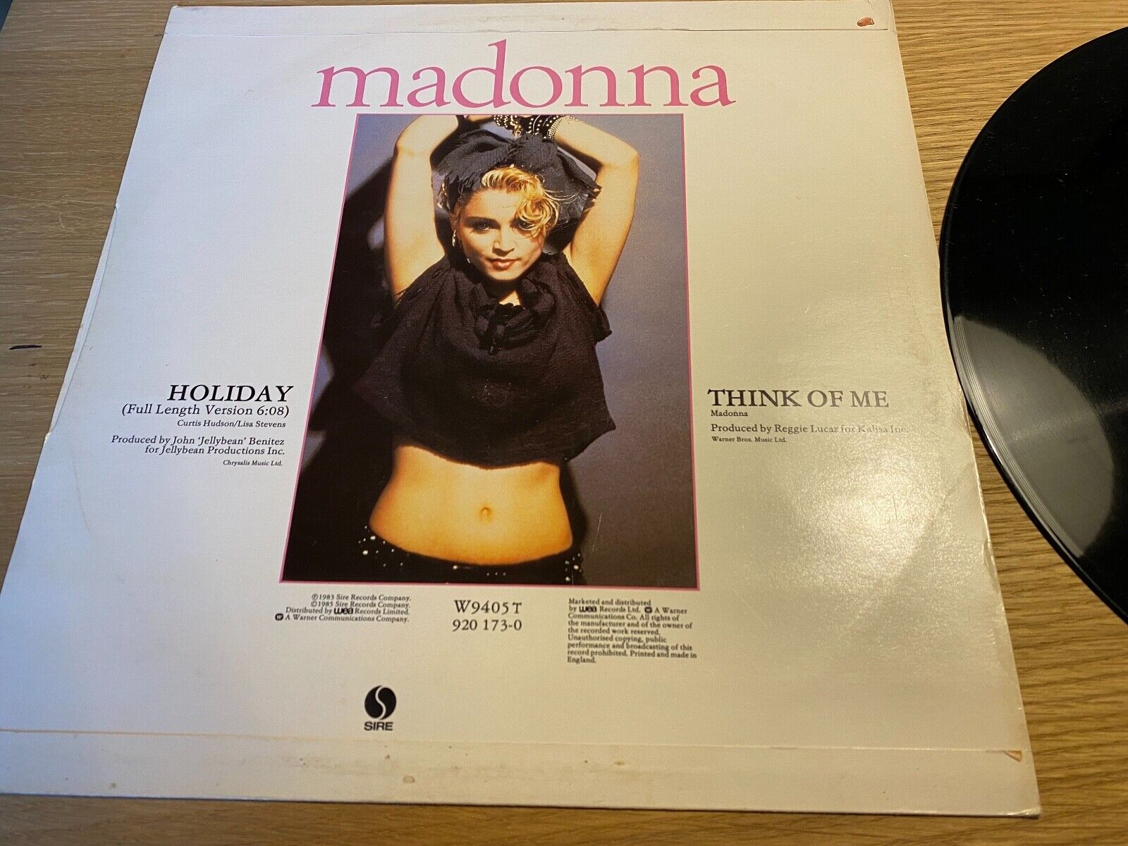 MADONNA "HOLIDAY / THINK OF ME" 1983 12" MAXI SINGLE UK PRESS SIRE RECORDS 45RPM