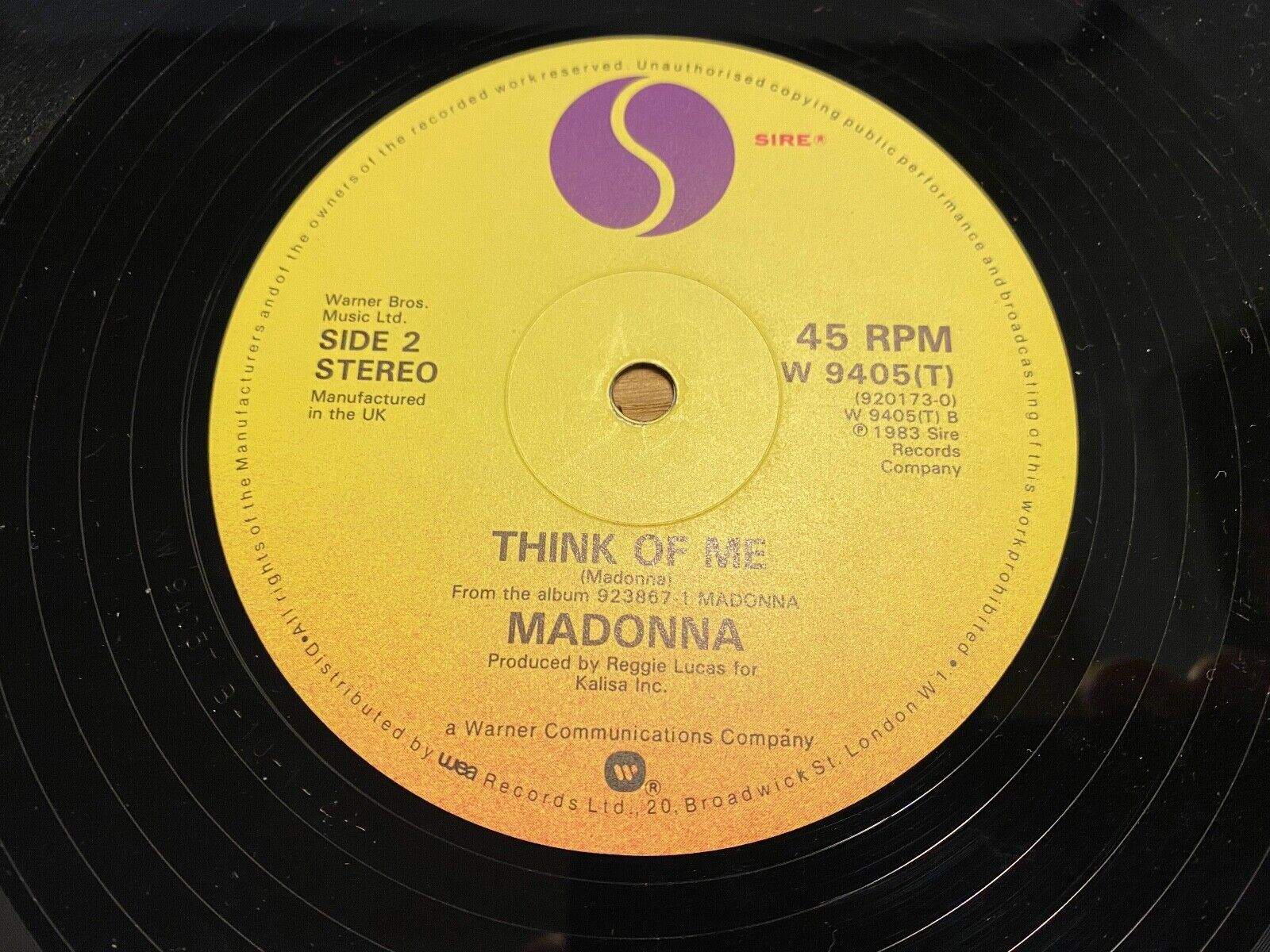 MADONNA "HOLIDAY / THINK OF ME" 1983 12" MAXI SINGLE UK PRESS SIRE RECORDS 45RPM