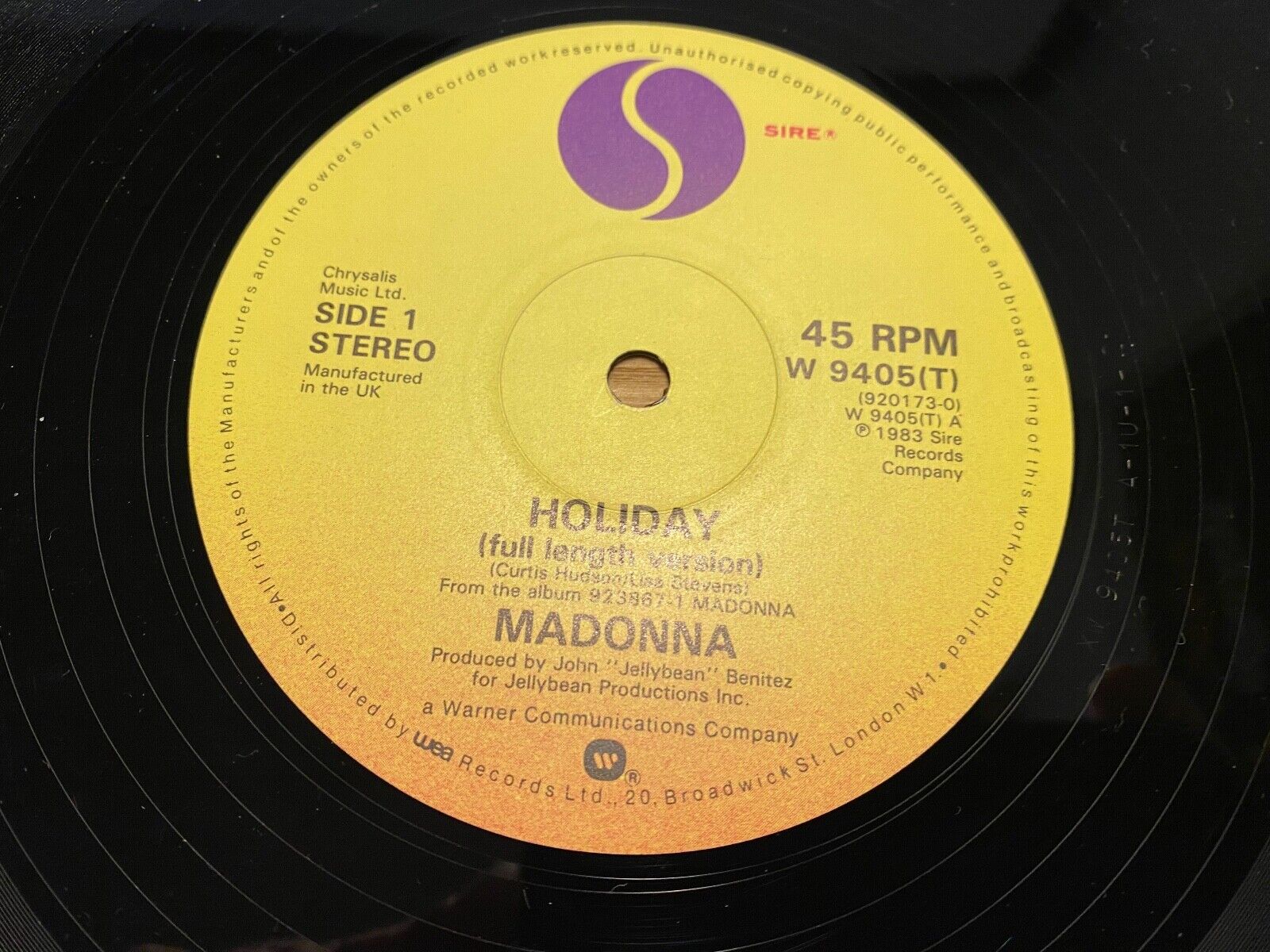 MADONNA "HOLIDAY / THINK OF ME" 1983 12" MAXI SINGLE UK PRESS SIRE RECORDS 45RPM