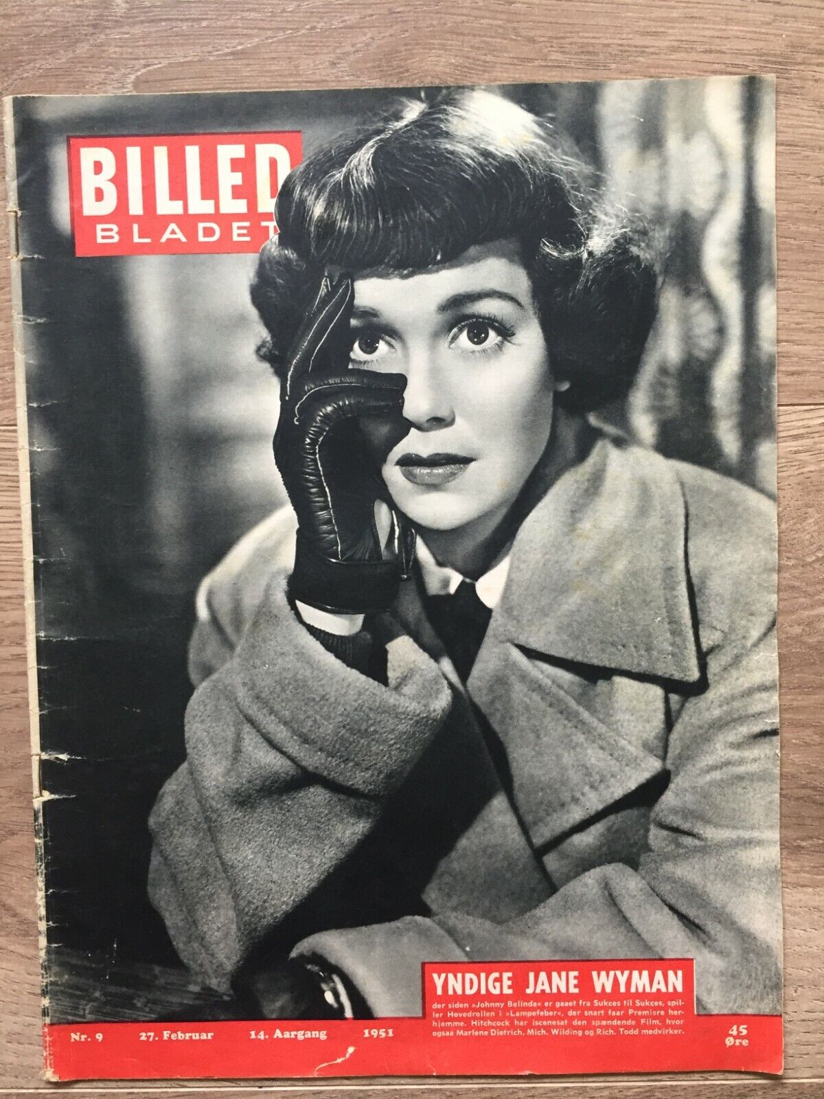 Jane Wyman Stage Fright Complete Vintage 1951 Danish Magazine Billed-Bladet