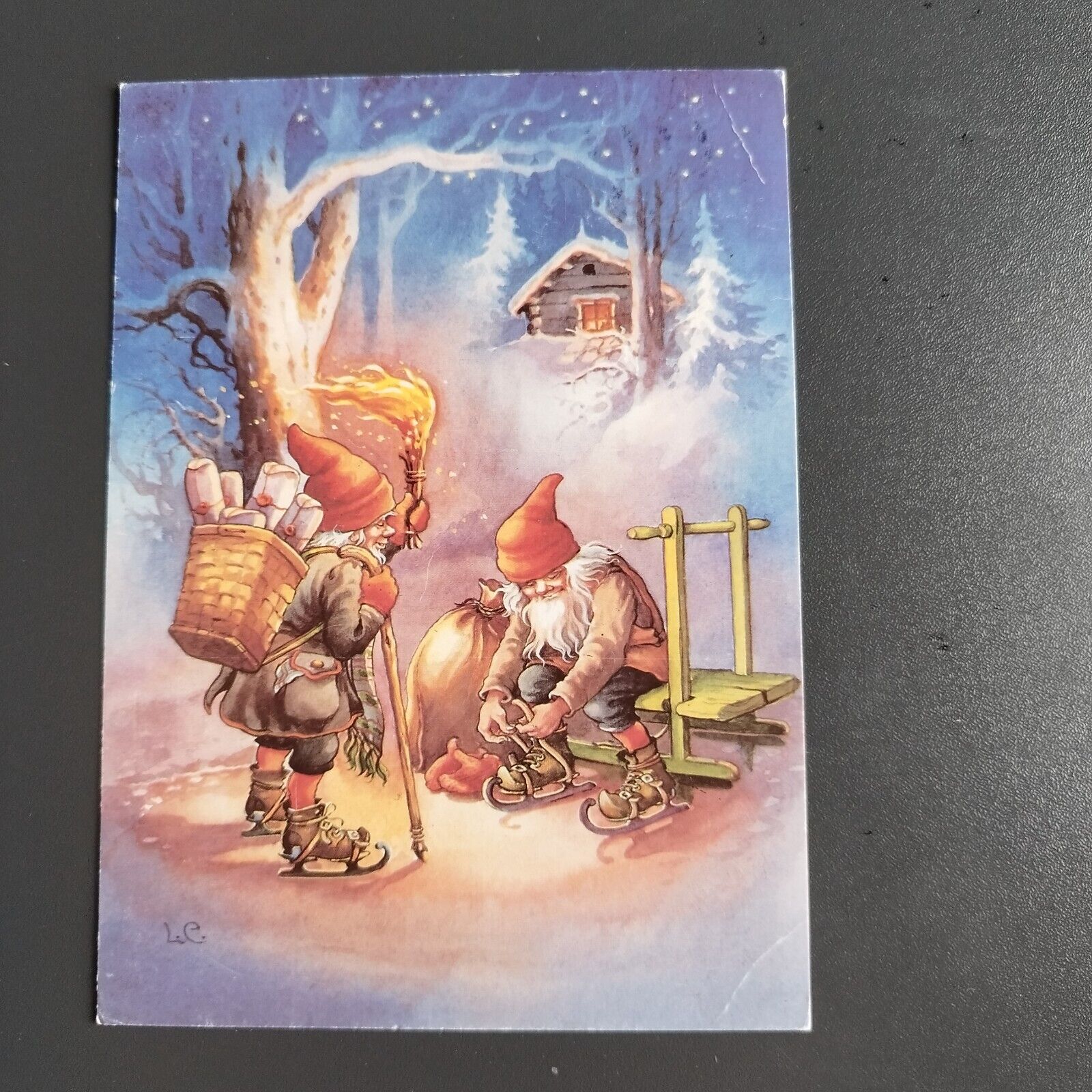 Vintage and collectible Danish Christmas card Posted  in 1991 ( no X23 )