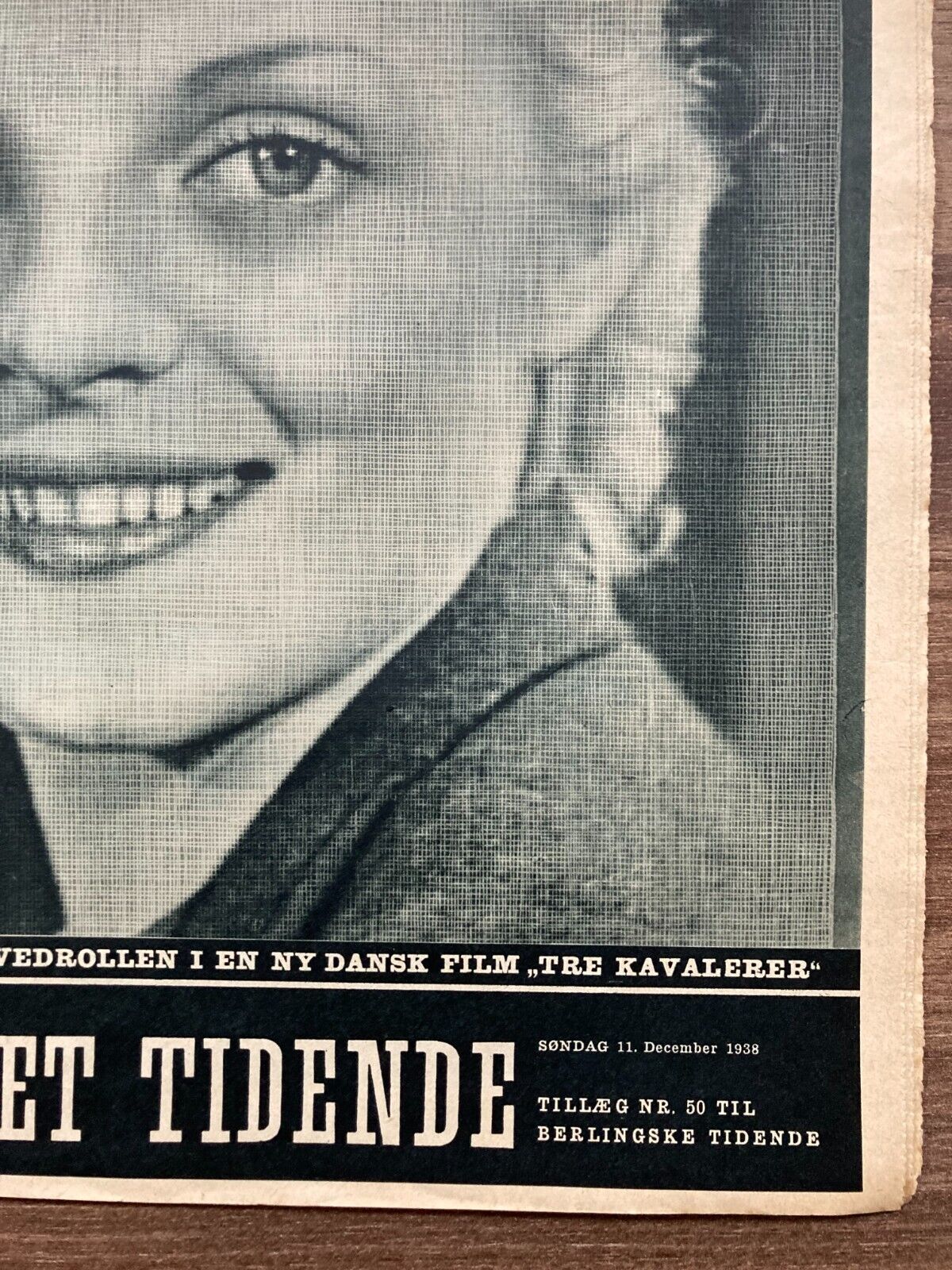 Inge-Lise Rune Tre Kavalerer Actress Danish Magazine 1938 "Berlingske IT"