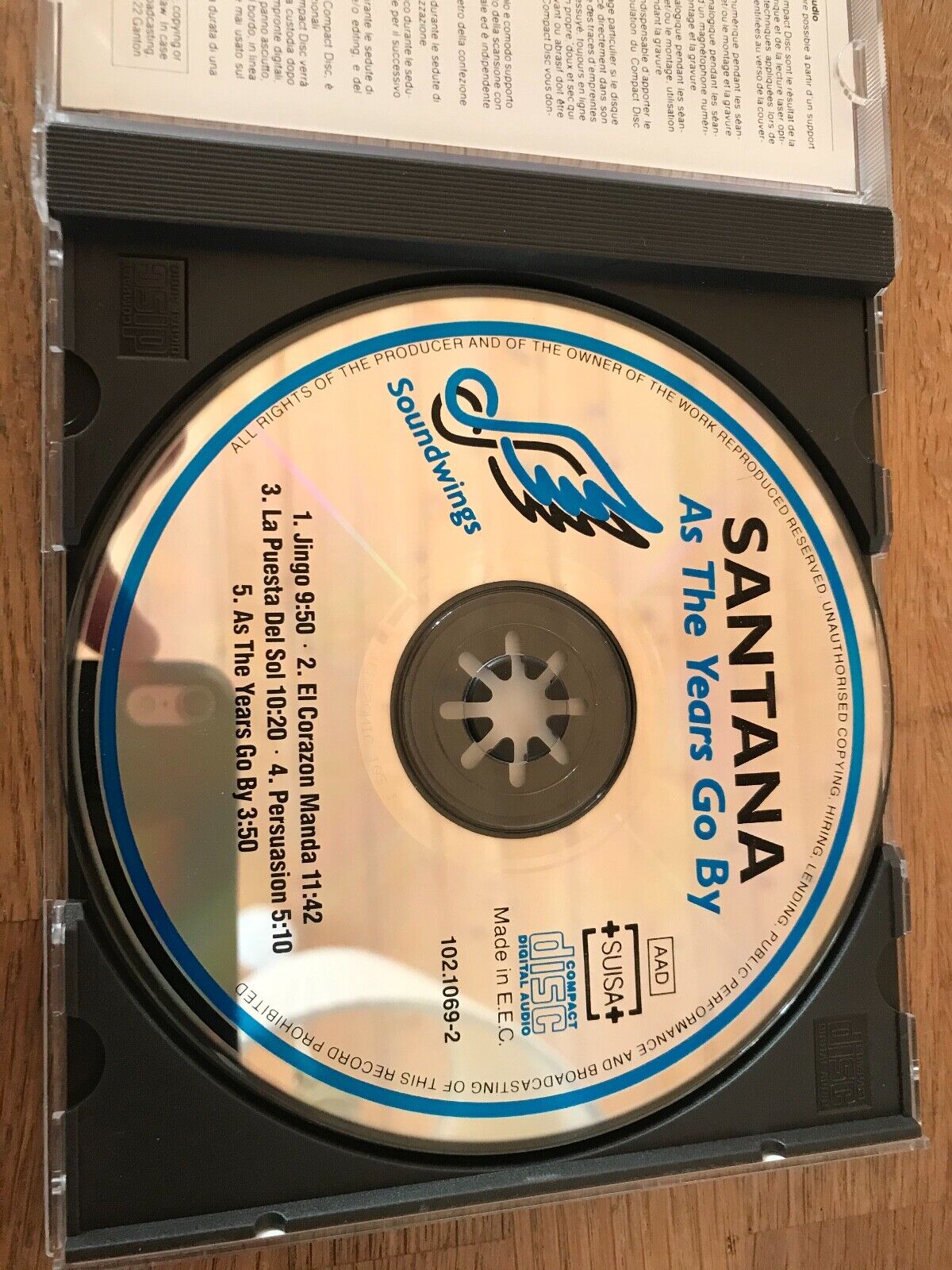 SANTANA "AS THE YEARS GO BY" 5 TRACKS CD ALBUM AAD SOUNDWINGS SUISA EEC MINT*