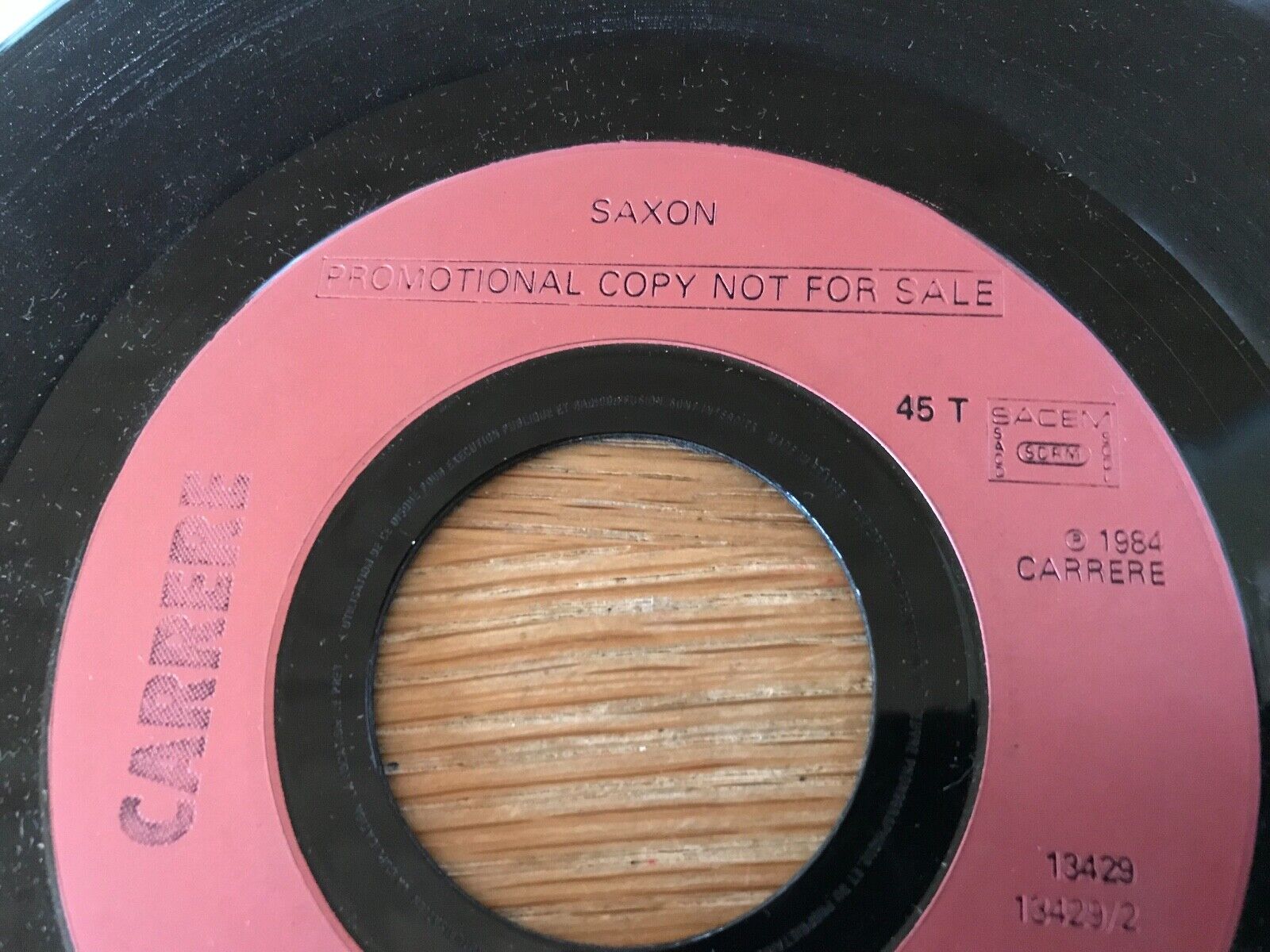 SAXON "DO IT ALL FOR YOU" 1984 PROMOTIONAL COPY NOT FOR SALE CARRERE RECORDS OOP