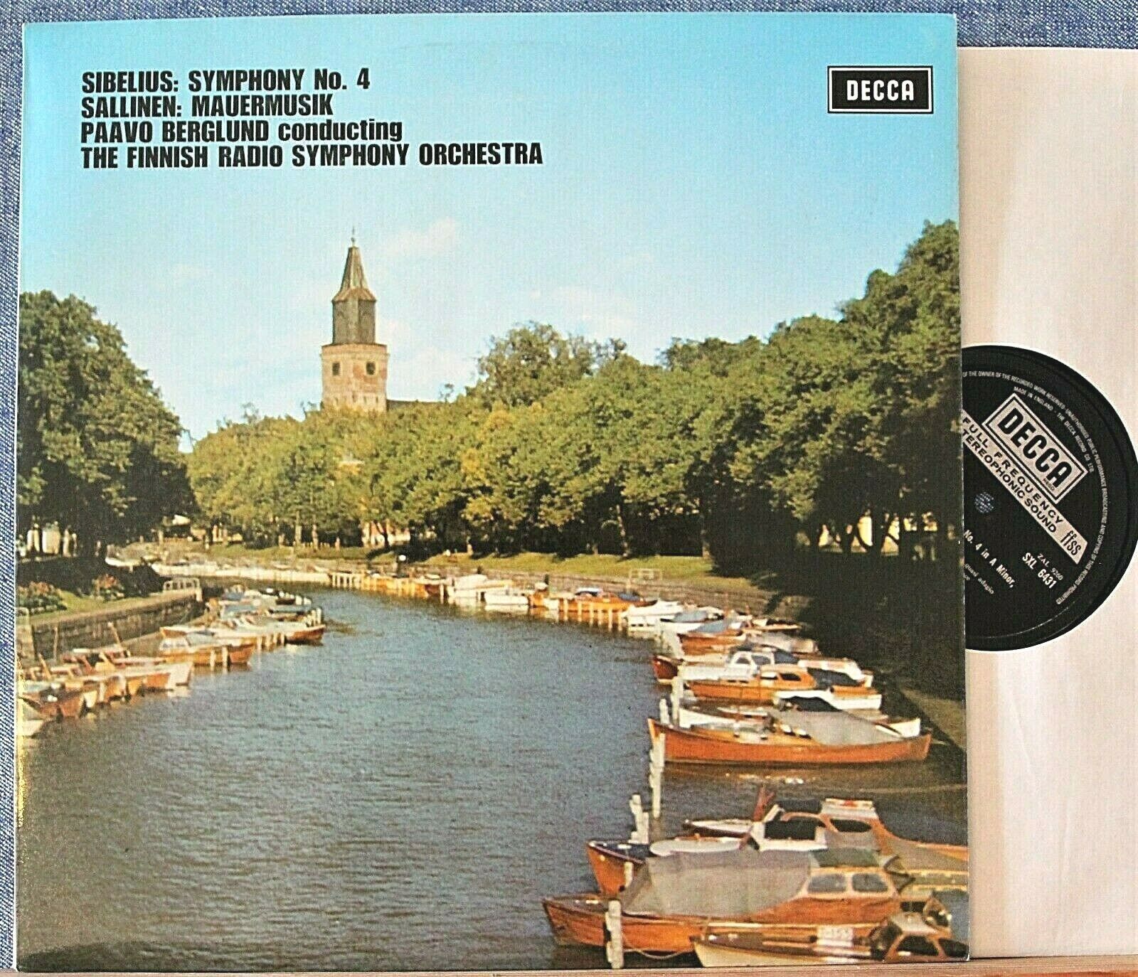 Berglund Sibelius (Symphony 4) + Sallinen (Mauermusik) Decca SXL 6431 NM