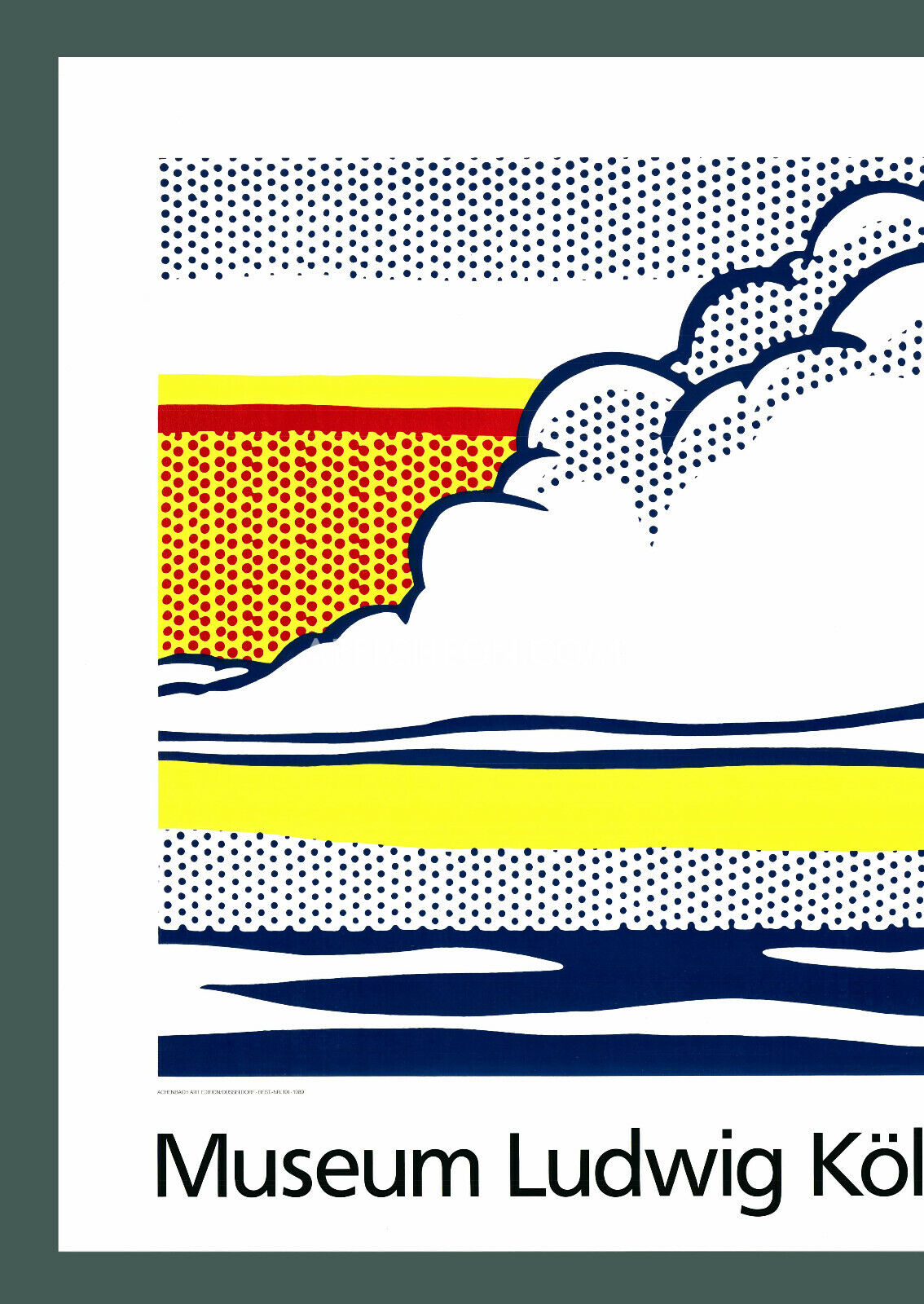 Roy Lichtenstein 'Cloud and Sea' 1989 Original Exhibition Poster Print