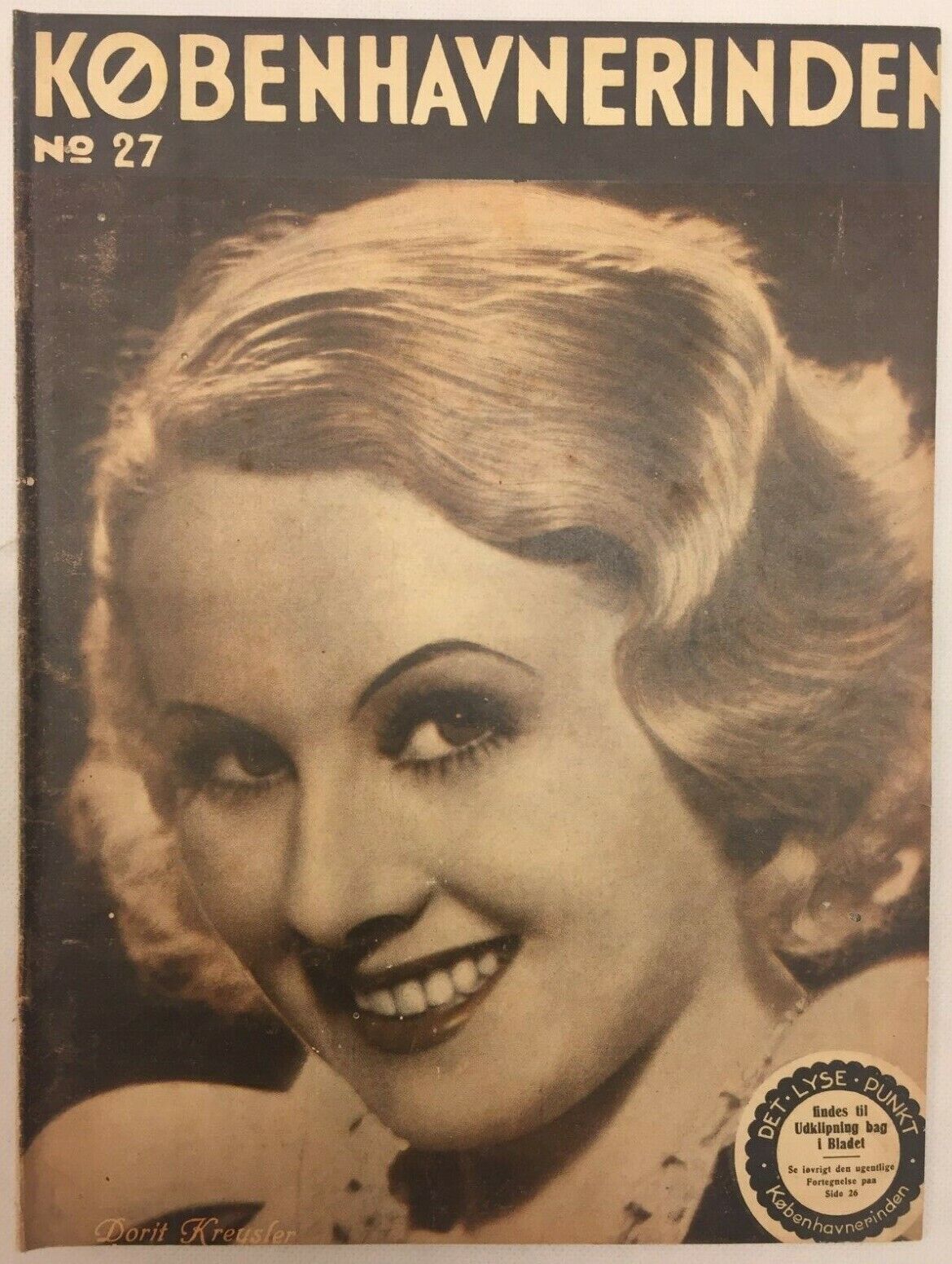 Dorit Kreusler Complete Antique Vintage Danish Magazine 1934 Københavnerinden