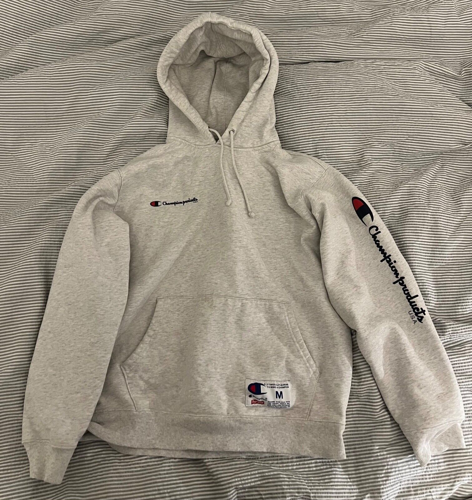 Hoodie Logo Champion x Supreme