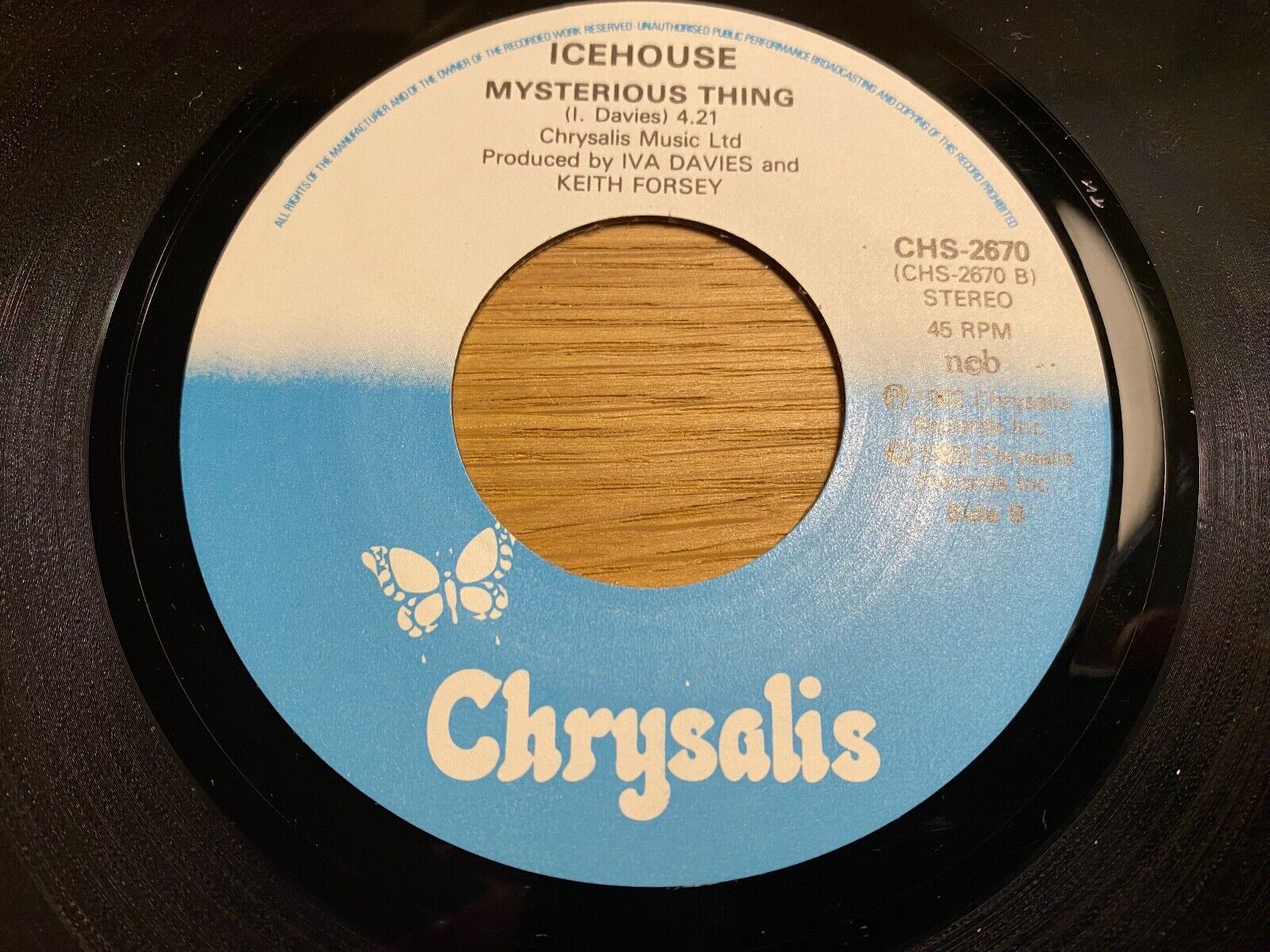 ICEHOUSE "HEY LITTLE GIRL / MYSTERIOUS THING" CHRYSALIS RECORDS 1982 SWEDEN NCB*