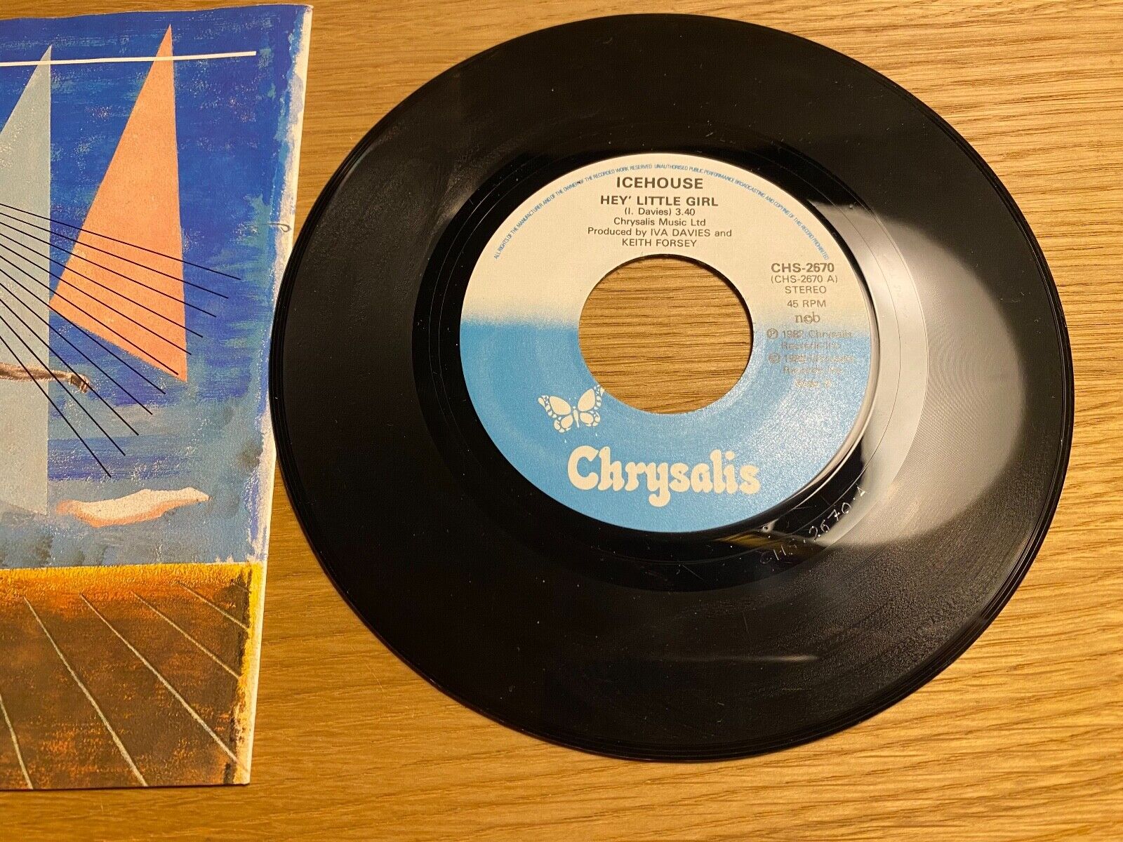 ICEHOUSE "HEY LITTLE GIRL / MYSTERIOUS THING" CHRYSALIS RECORDS 1982 SWEDEN NCB*