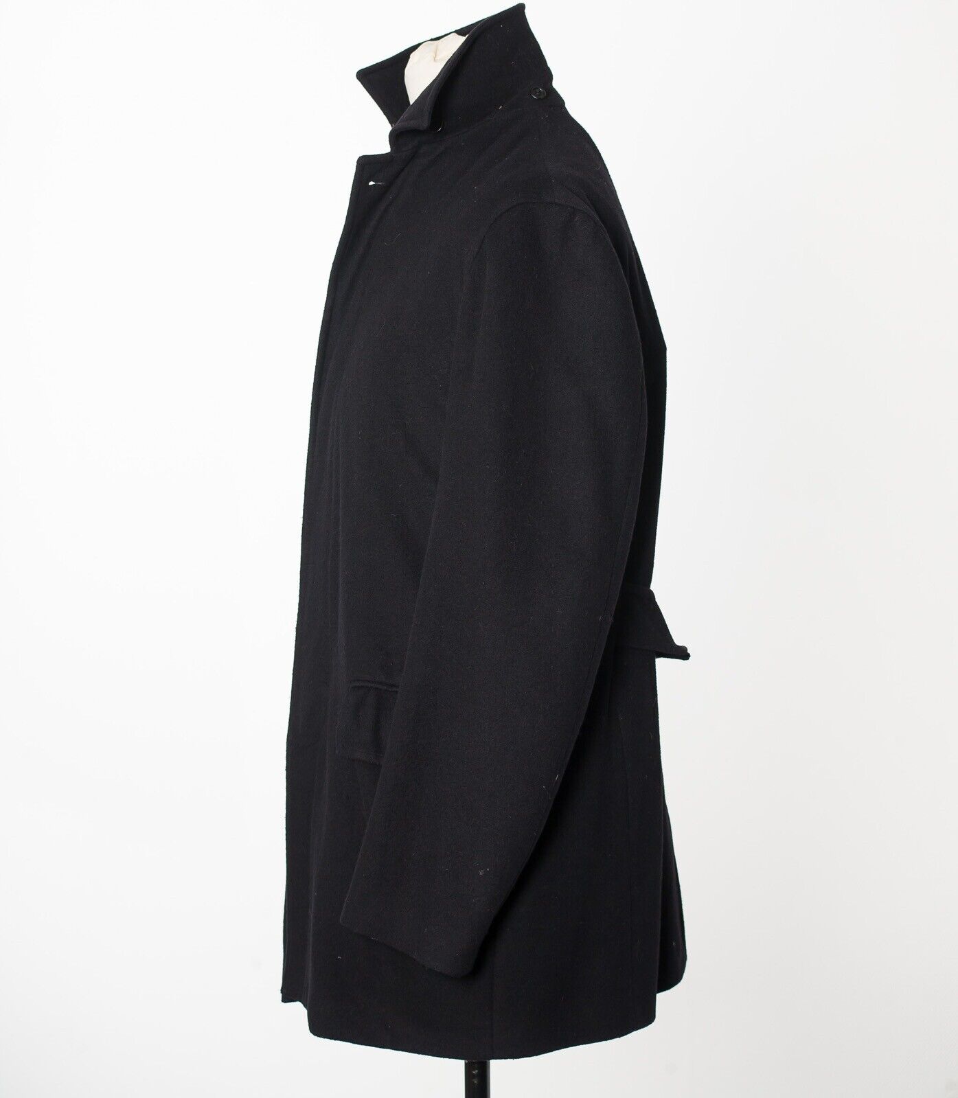 JOSEPH HOMME Black Wool Coat EU52 US42