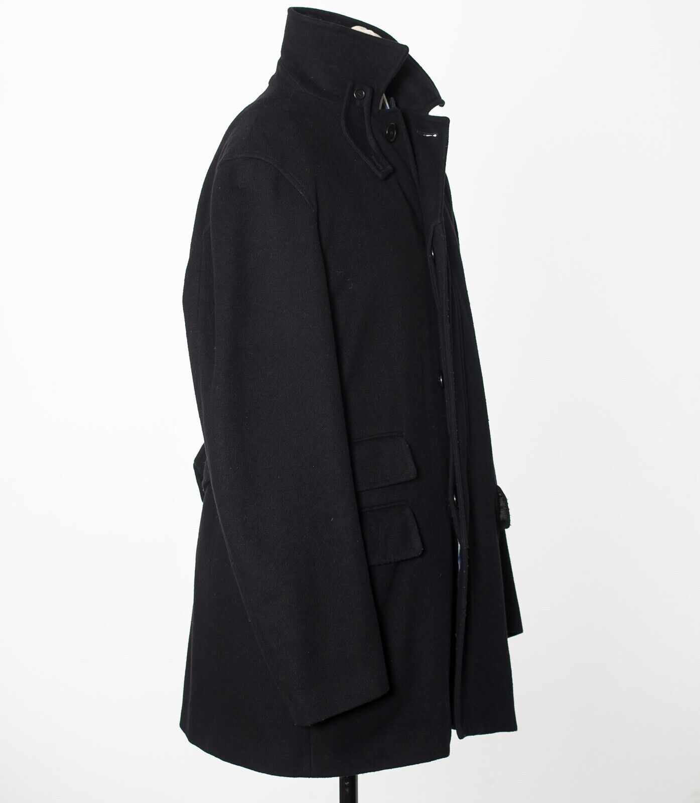 JOSEPH HOMME Black Wool Coat EU52 US42