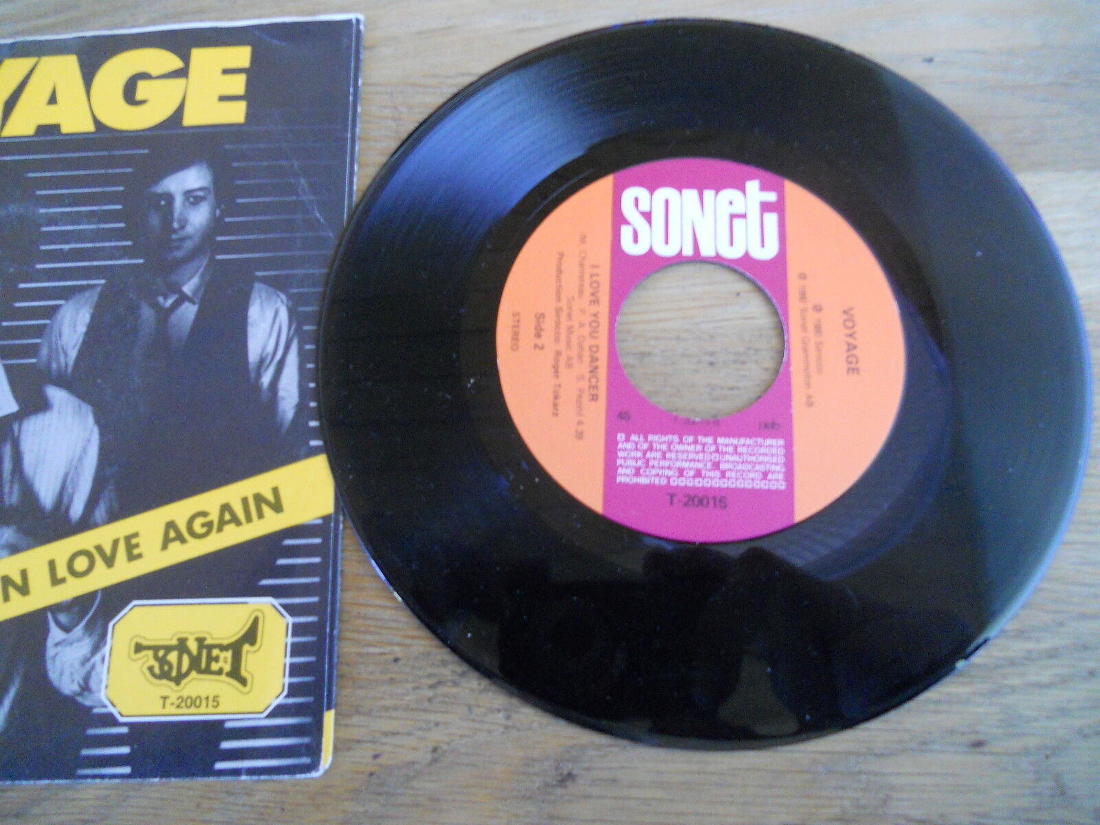 VOYAGE "I DONT WANT TO FALL IN LOVE AGAIN" 1980 SWEDISH NCB SONET RECORDS RARE**