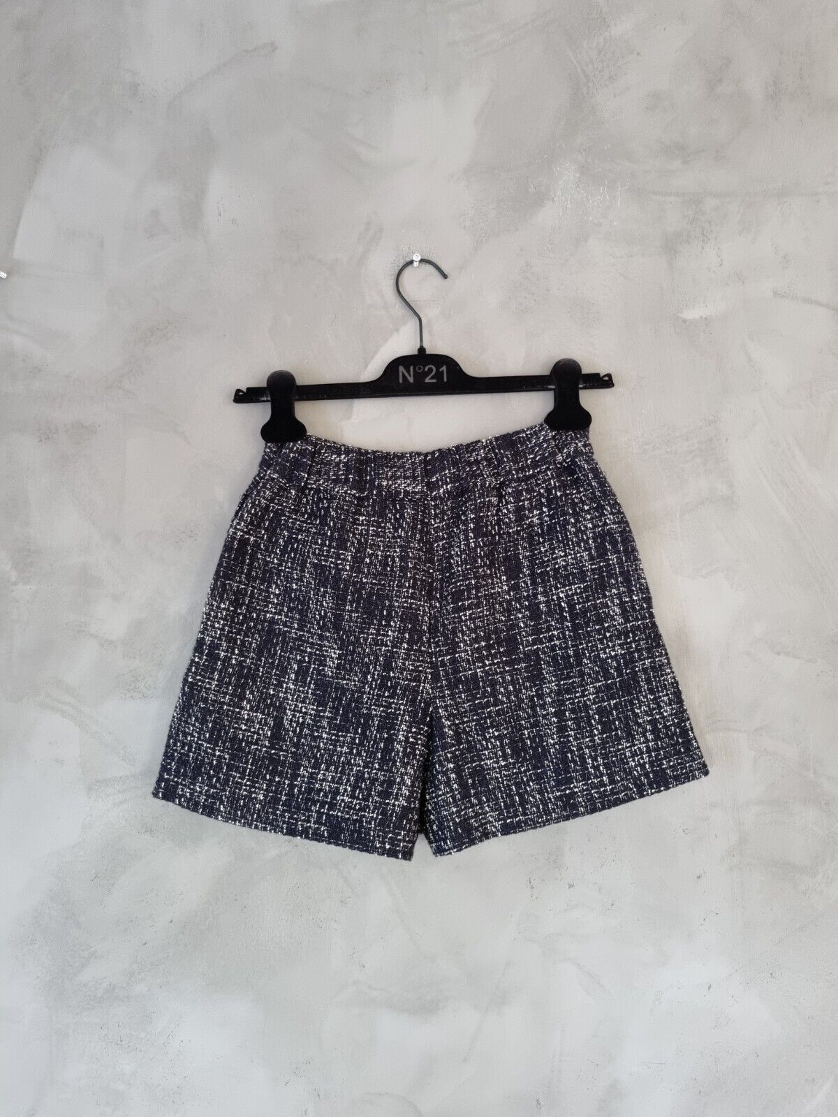 **MAJE** Black Tweed Mini Skort Skirt SZ 34