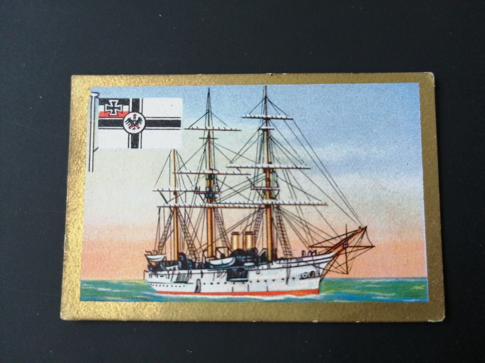 German SABA tobacco ship trading card from 1931-33No 31 "Arkona" 1885