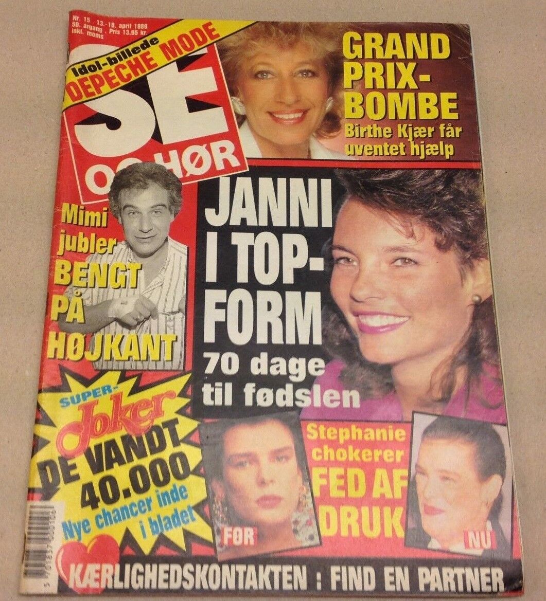 Princess Stephanie Monaco Dempsey Makepeace Danish Magazine 1989 "Se og Hoer"