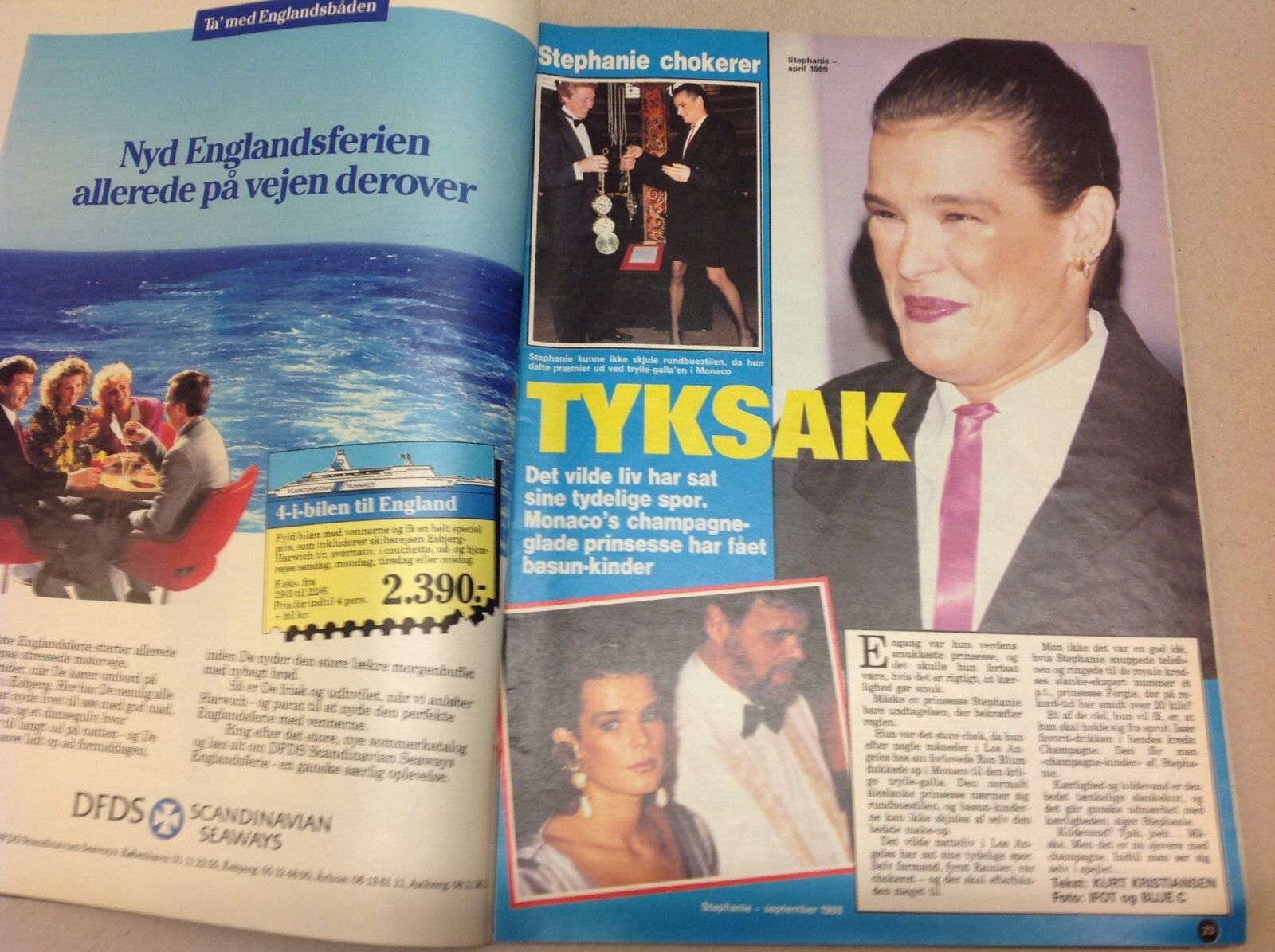 Princess Stephanie Monaco Dempsey Makepeace Danish Magazine 1989 "Se og Hoer"