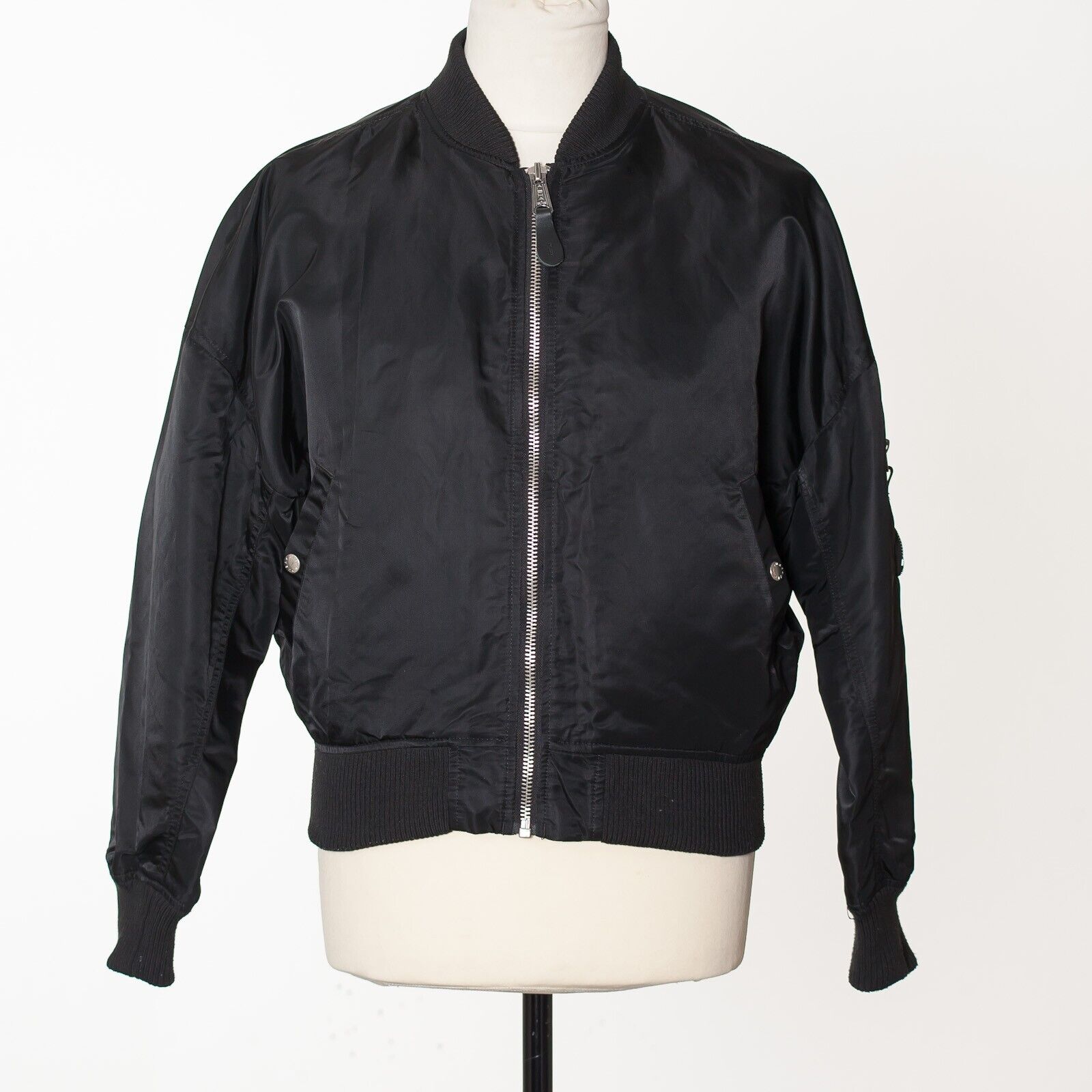 ALPHA INDUSTRIES Black Bomber Jacket Size S