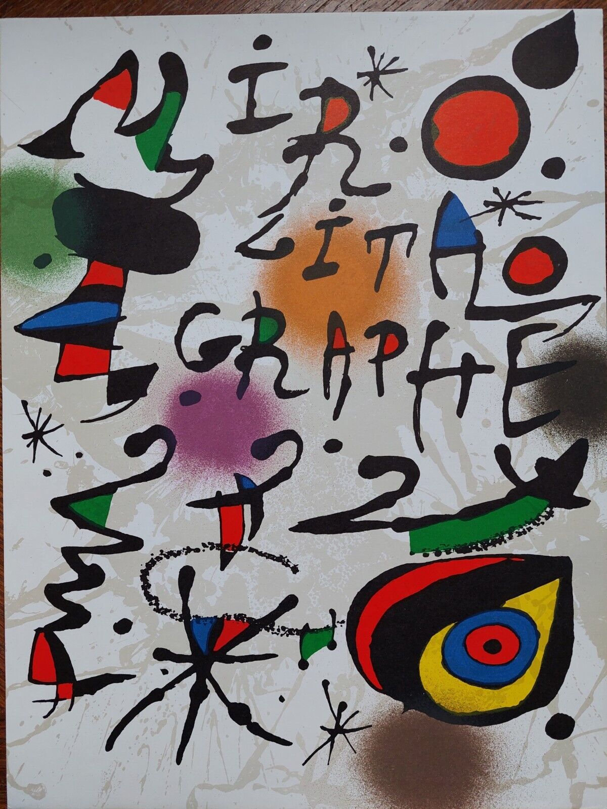 Joan MIRO Original lithograph Mourlot Paris 1977 Original print by Miró