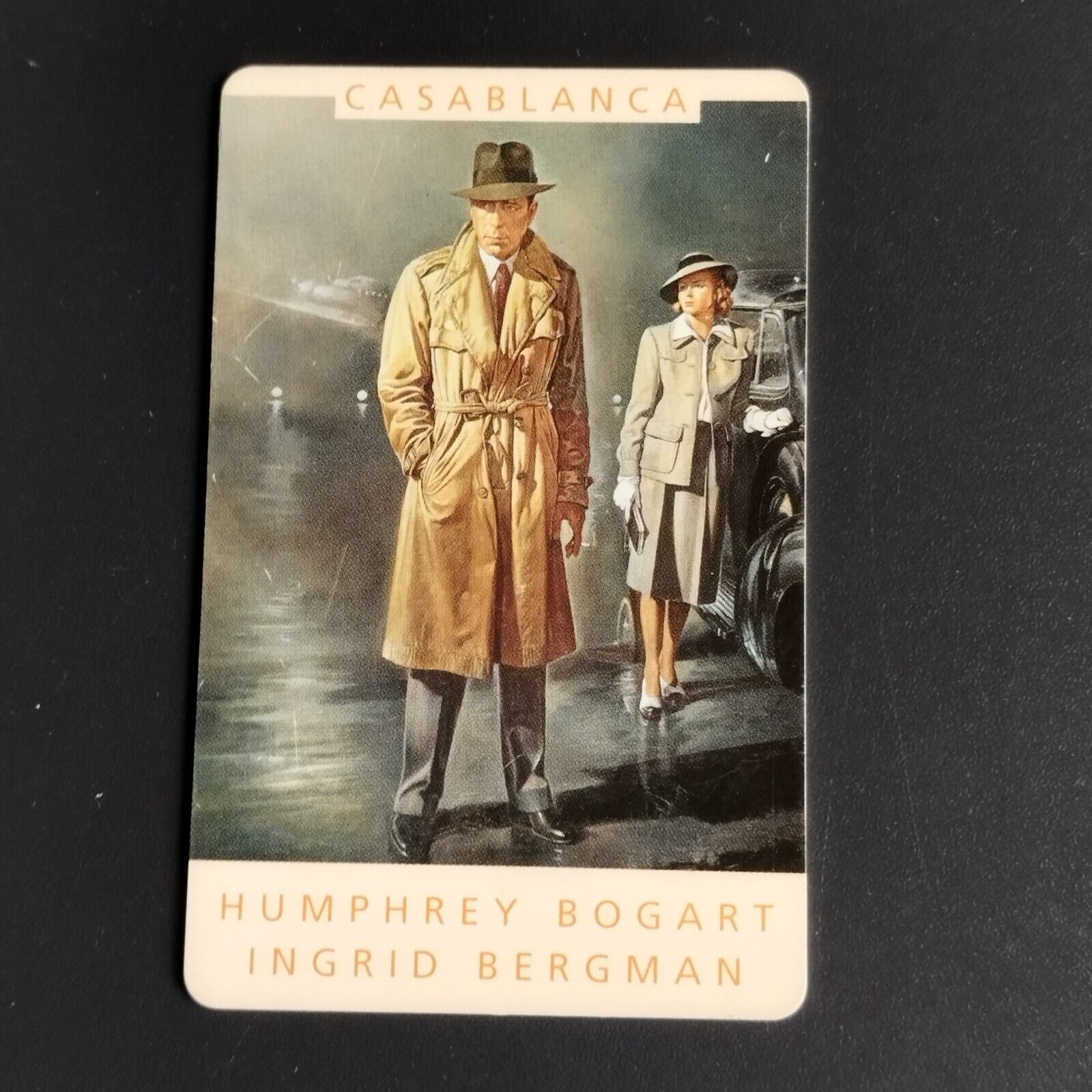 Vintage German pre-paid phone card 12 DM with Borgart/Bergman in Casablanca