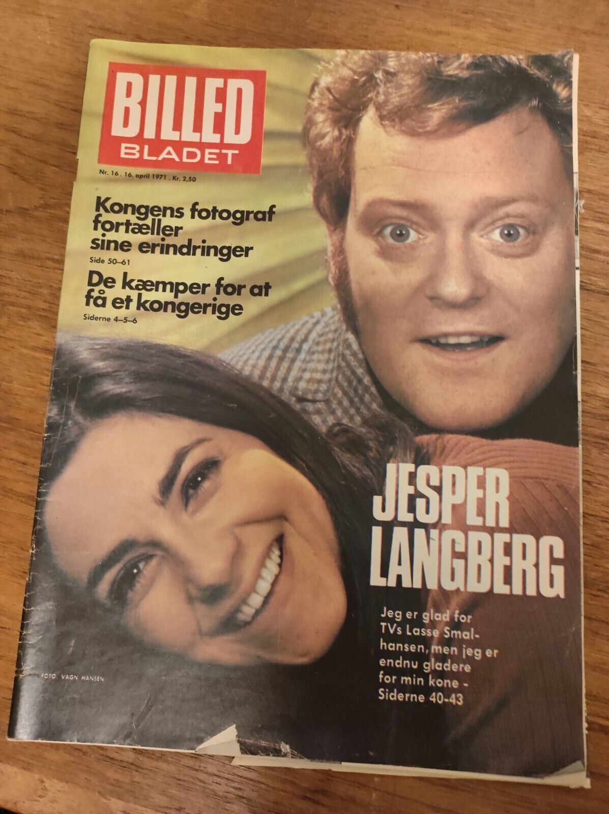 JESPER LANGBERG Frank Sinatra CARLOS Princess Irene 1971 Danish Magazine BB123