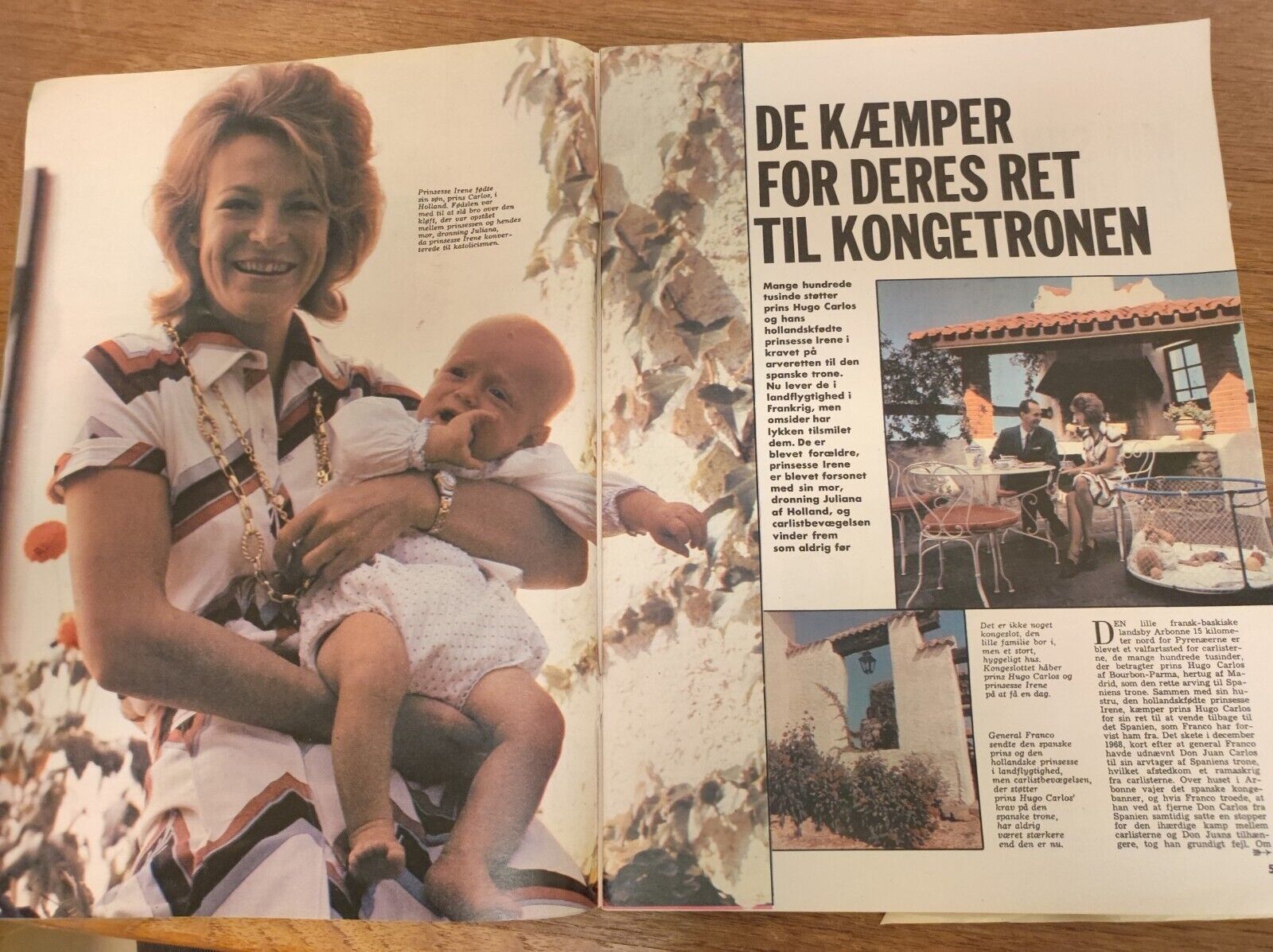 JESPER LANGBERG Frank Sinatra CARLOS Princess Irene 1971 Danish Magazine BB123