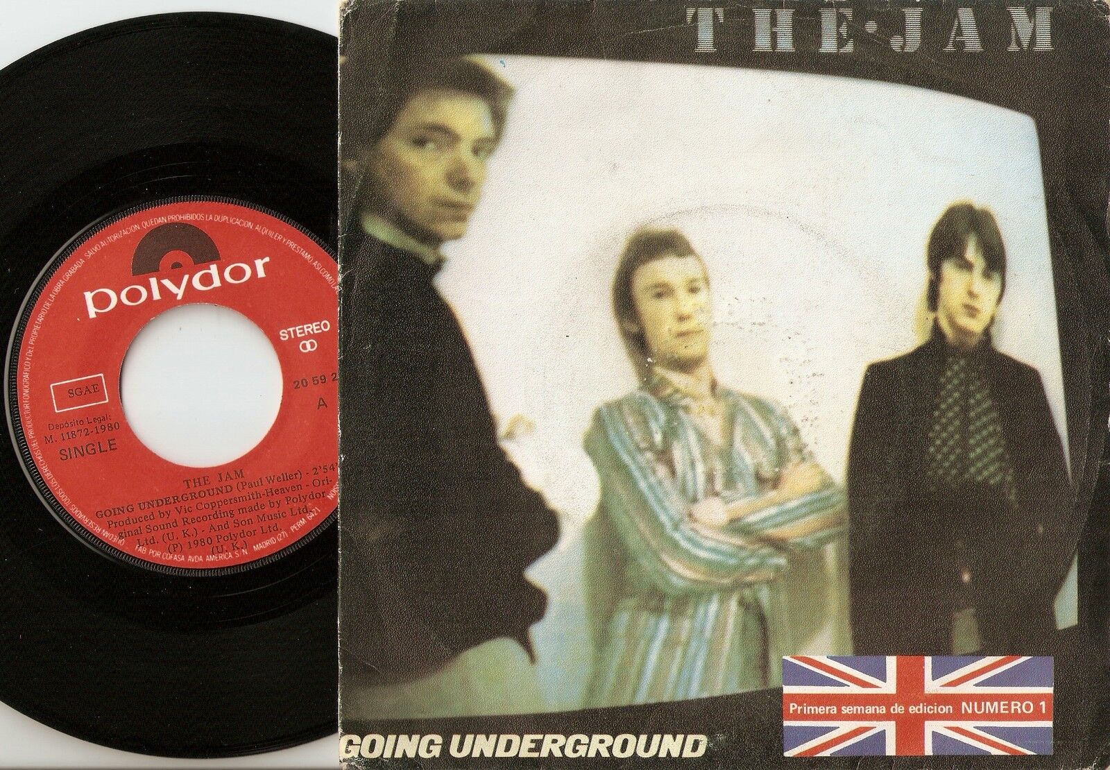 THE JAM GOING UNDERGROUND SPAIN 45+PS 1980 MOD REVIVAL QUADROPHENIA PAUL WELLER