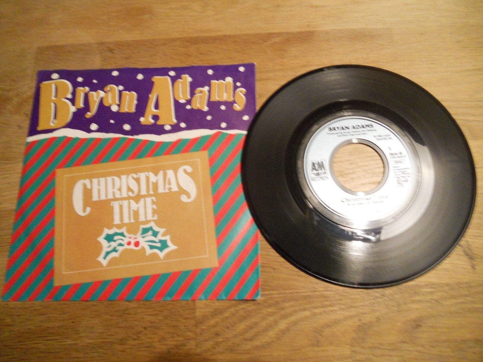 BRYAN ADAMS CHRISTMAS TIME / CHRISTMAS REGGAE 195 FIRST PRESS SINGLE GERMAN AM*