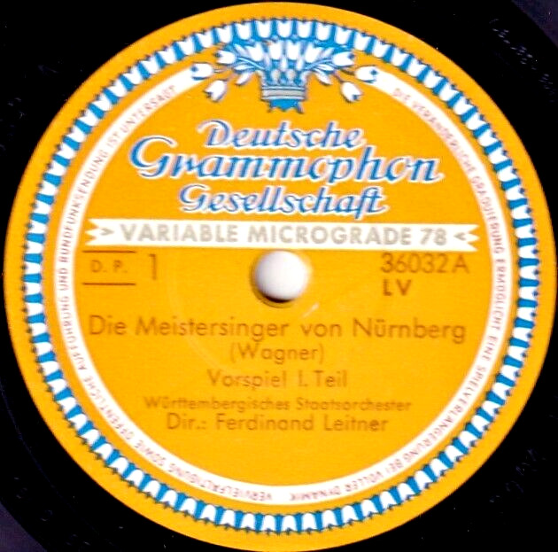 Leitner Wagner (Meistersinger - prelude) DGG 36032 LV (10") NM(-)