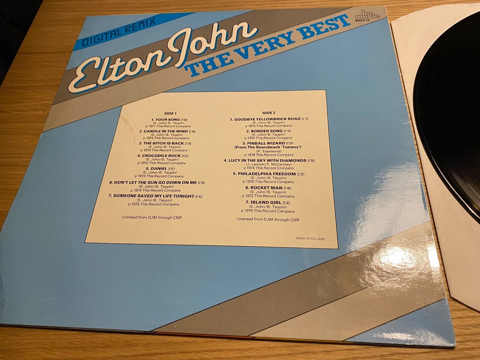 ELTON JOHN "THE VERY BEST" DIGITAL REMIX HR MUSIC VINYL LP SACEM BELGIUM PRESS*