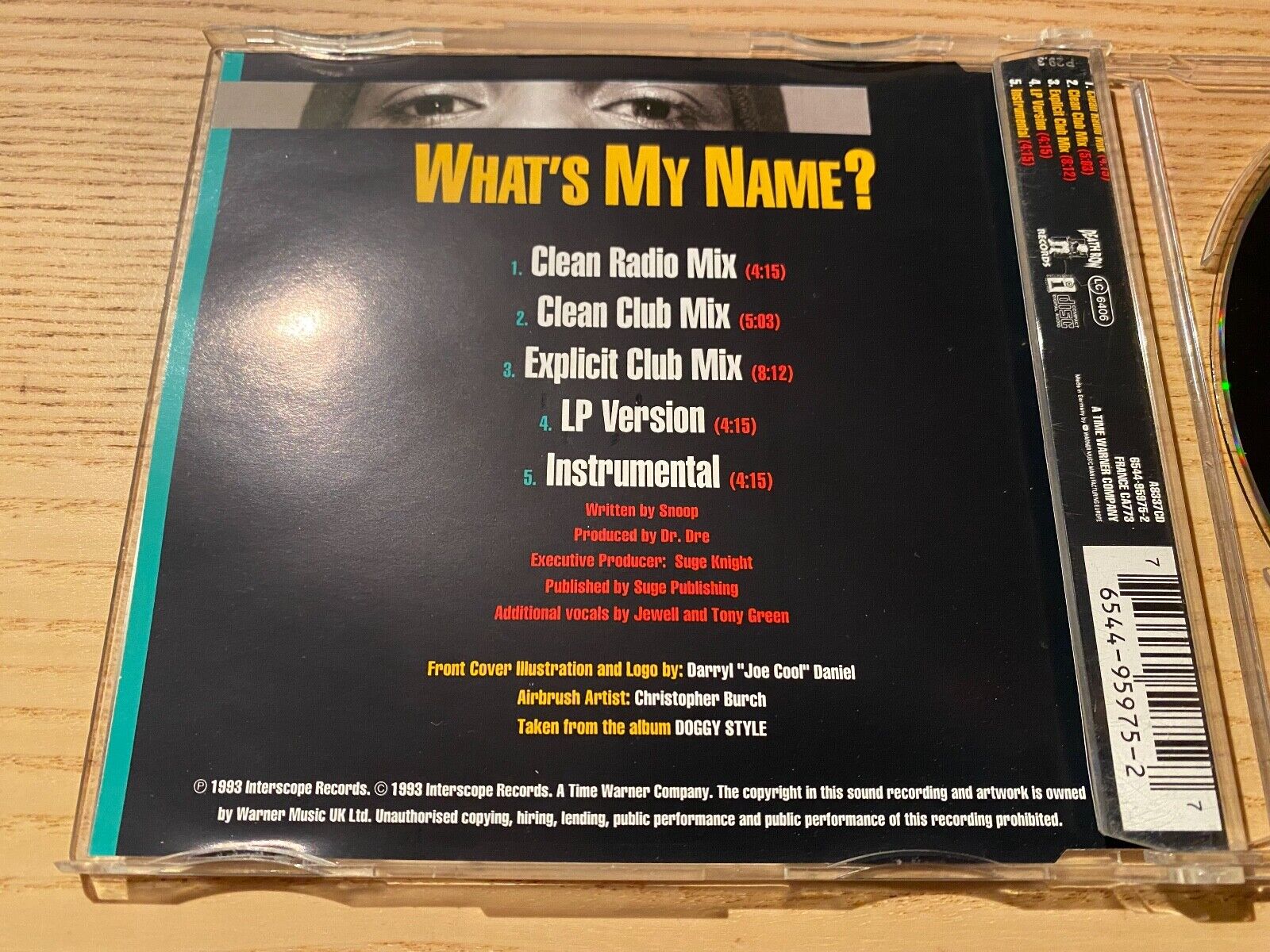 SNOOP DOGGY DOGG "WHAT´S MY NAME ?" 5 TRACK 1993 CD SINGLE W GERMANY DEATH ROW*