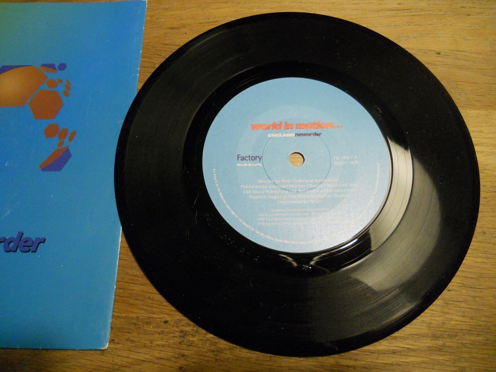 NEW ORDER "WORLD IN MOTION / THE B SIDE" 1990 MCA RECORDS BIEM / NCB SWEDEN RARE