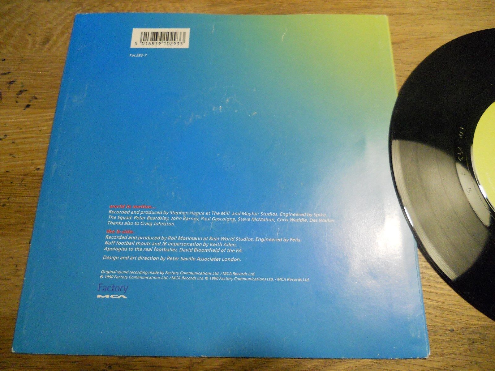 NEW ORDER "WORLD IN MOTION / THE B SIDE" 1990 MCA RECORDS BIEM / NCB SWEDEN RARE