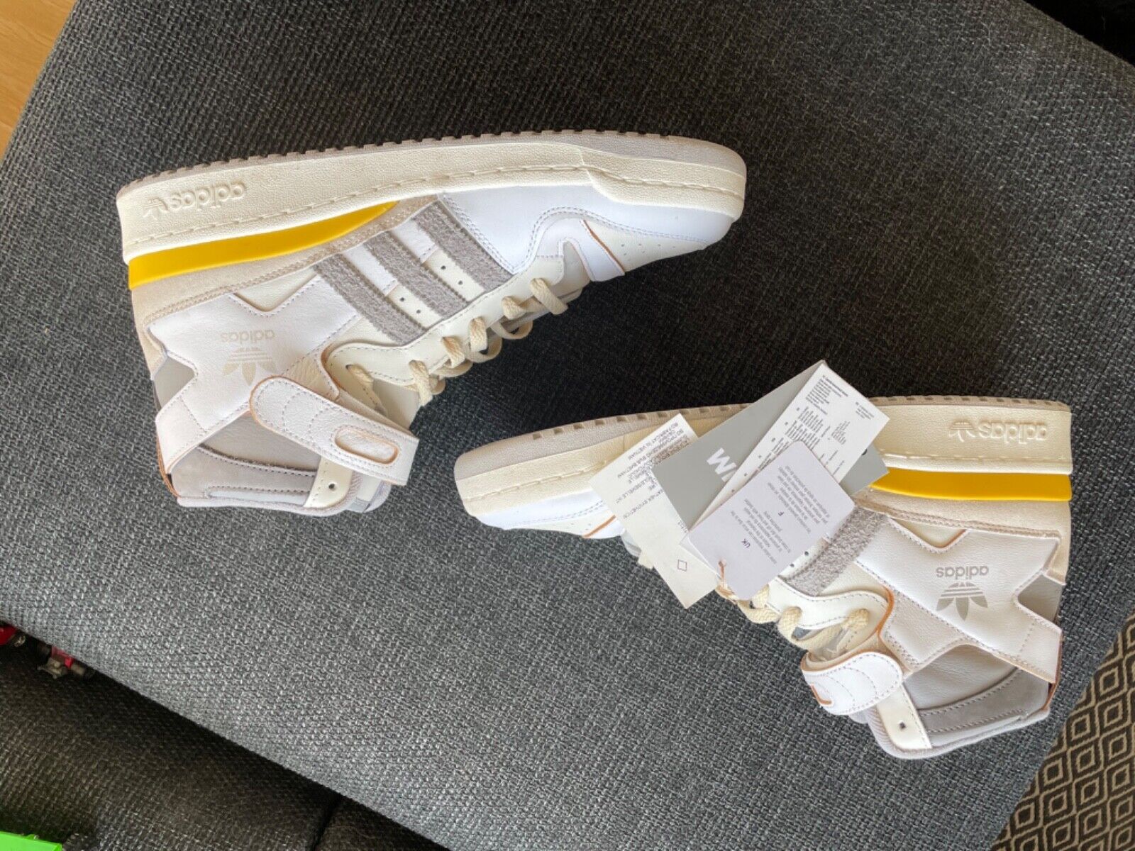 adidas forum 84 hi Grey/yellow