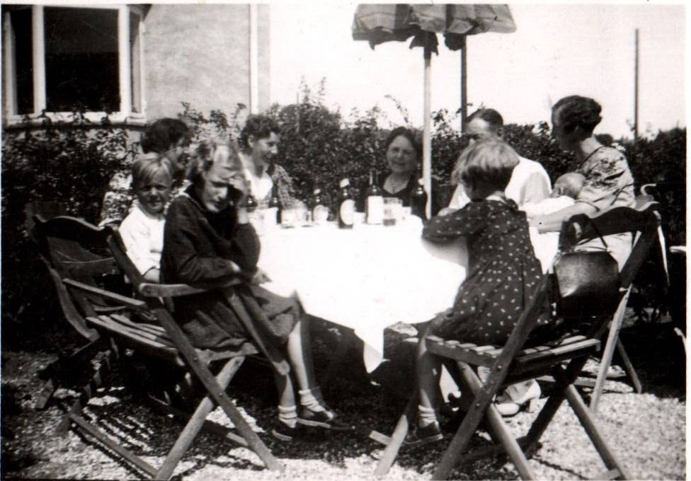 Family Garden Life in Denmark 1900 - 1950s Rare Vintage Photo Small Size 9x6cm