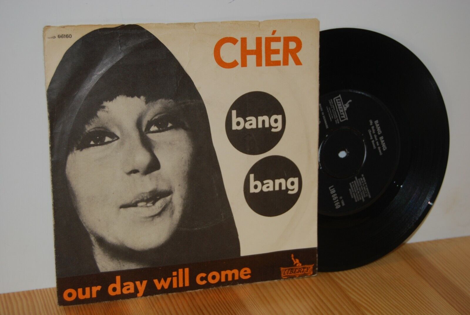 CHER Bang Bang Danish PS Picture Sleeve 45 vinyl 7''