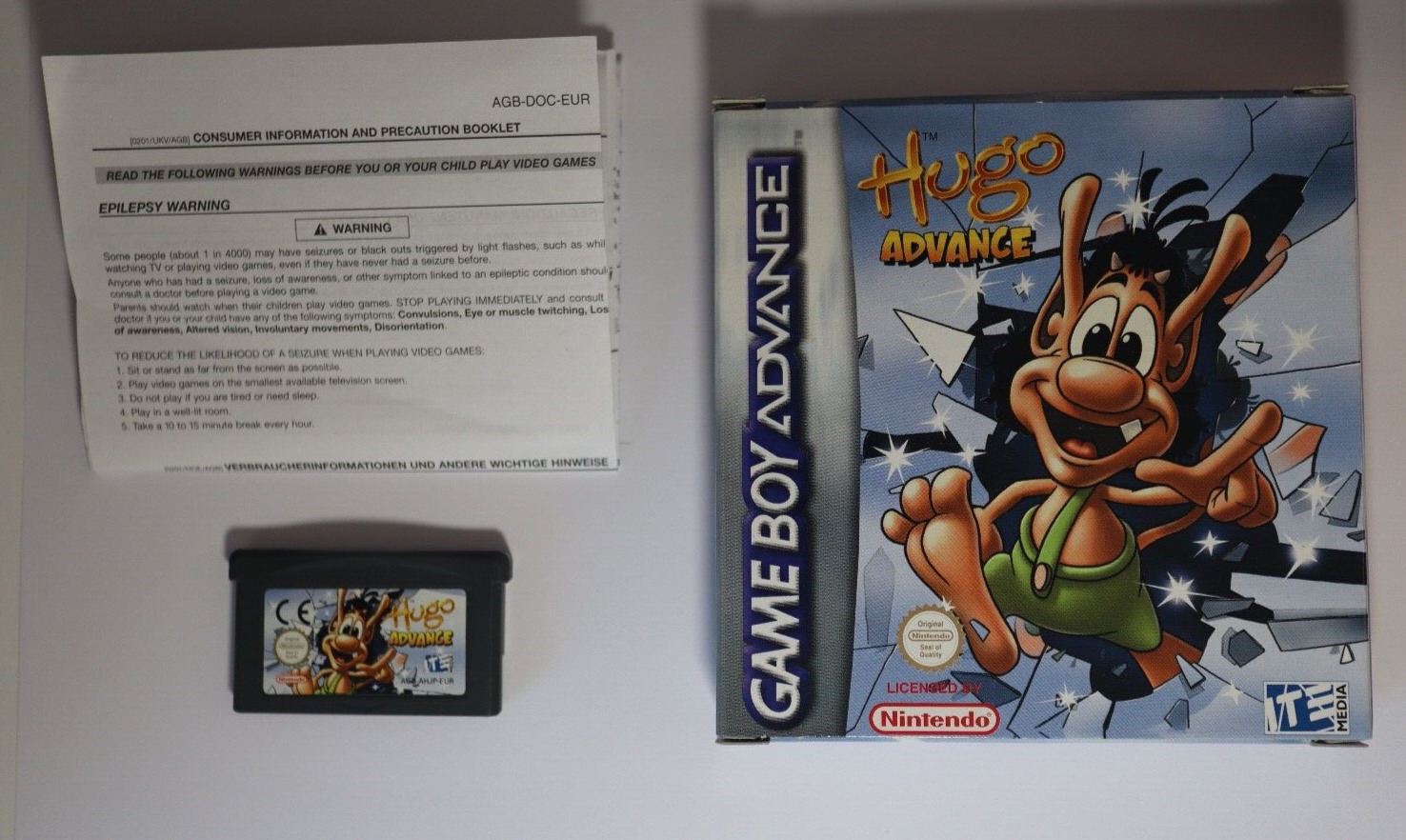 Hugo: The Evil Mirror Nintendo Game Boy Advance AGB-AHJP-EUR CIB