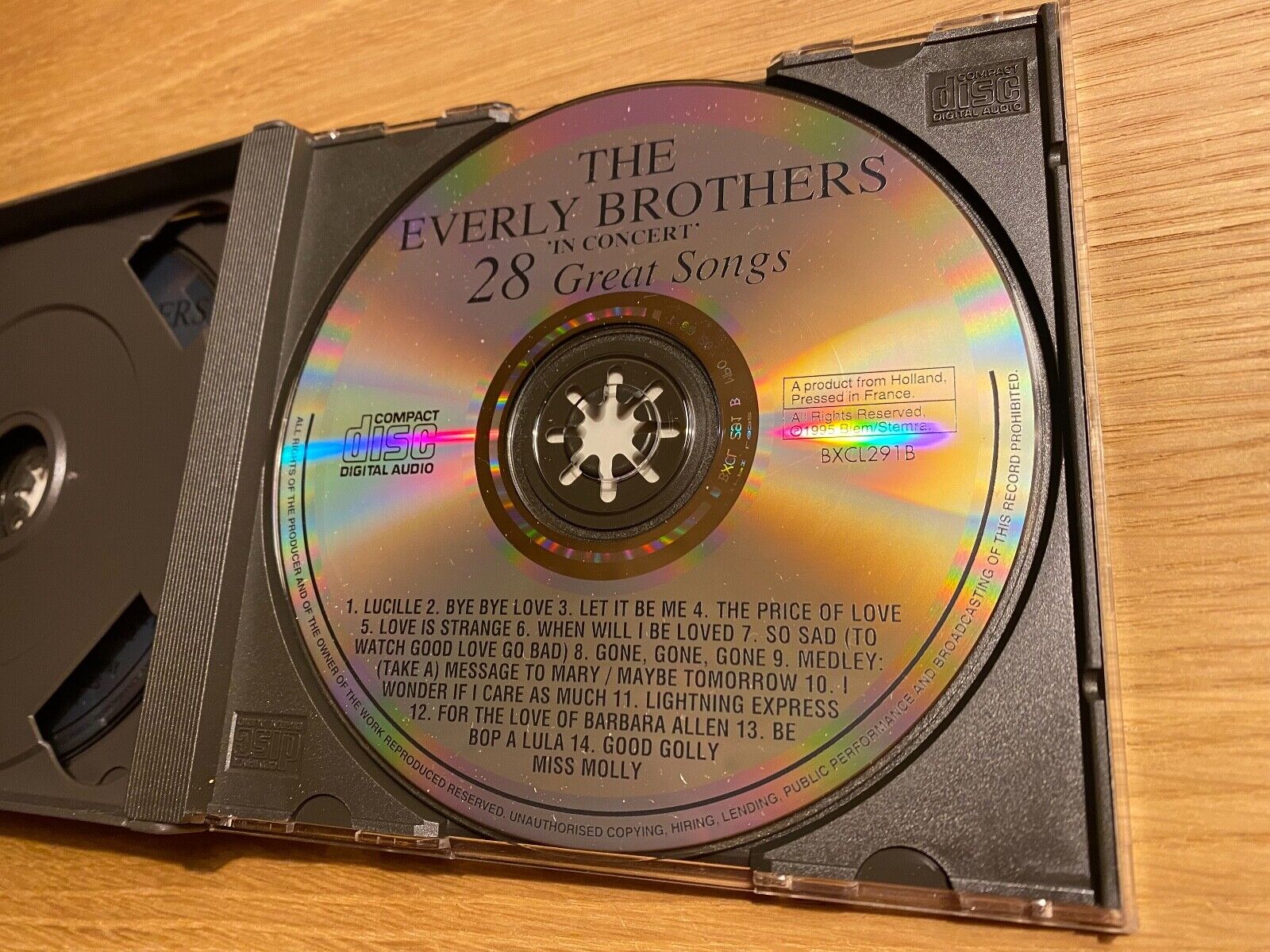 THE EVERLY BROTHERS "IN CONCERT" 1995 2 X CD SET 28 TRACK PRESSED IN FRANCE LIVE