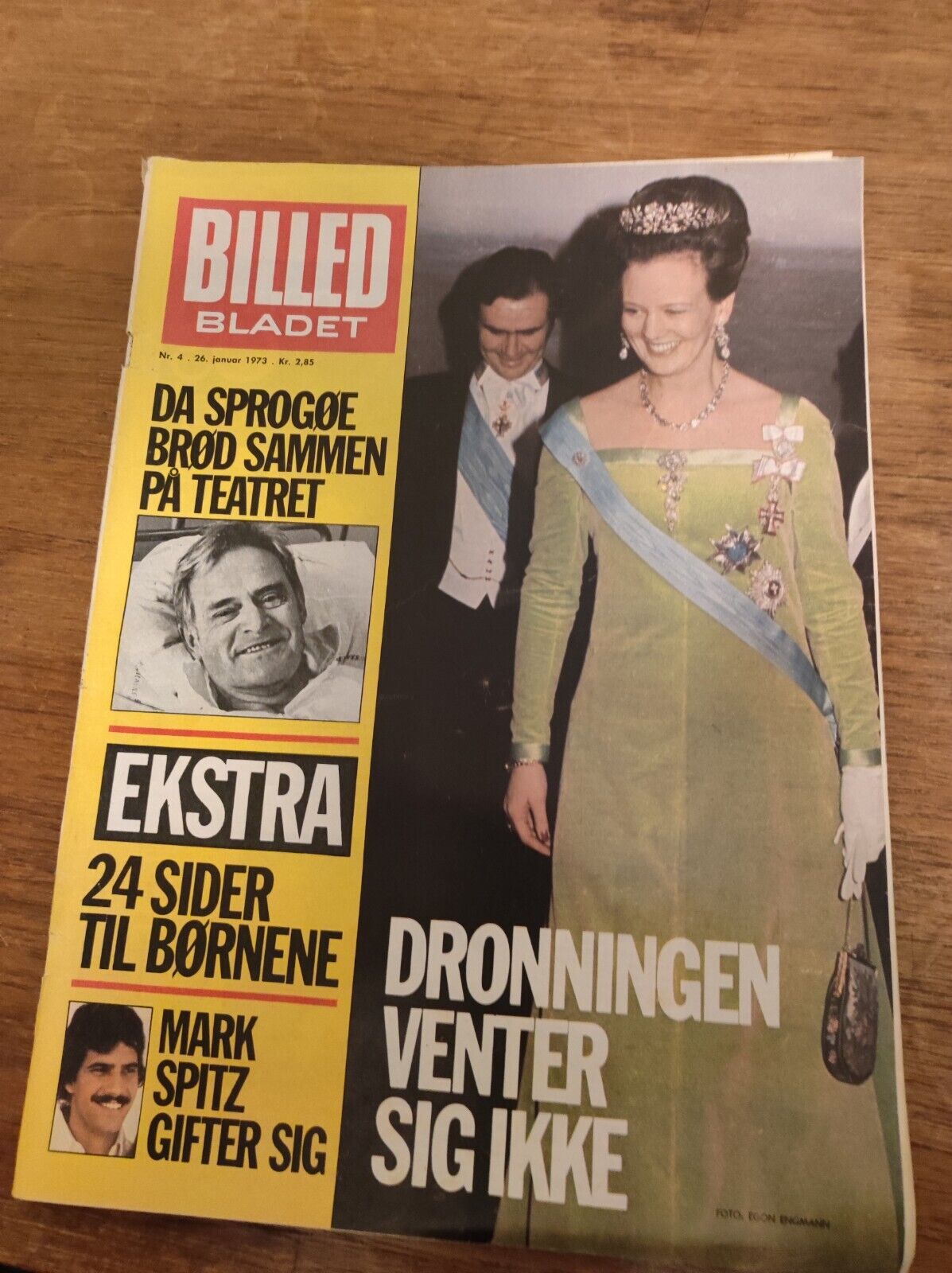 QUEEN MARGRETHE Mark Spitz CAROLINE Gina Lollobrigida 1973 Danish Magazine BB11