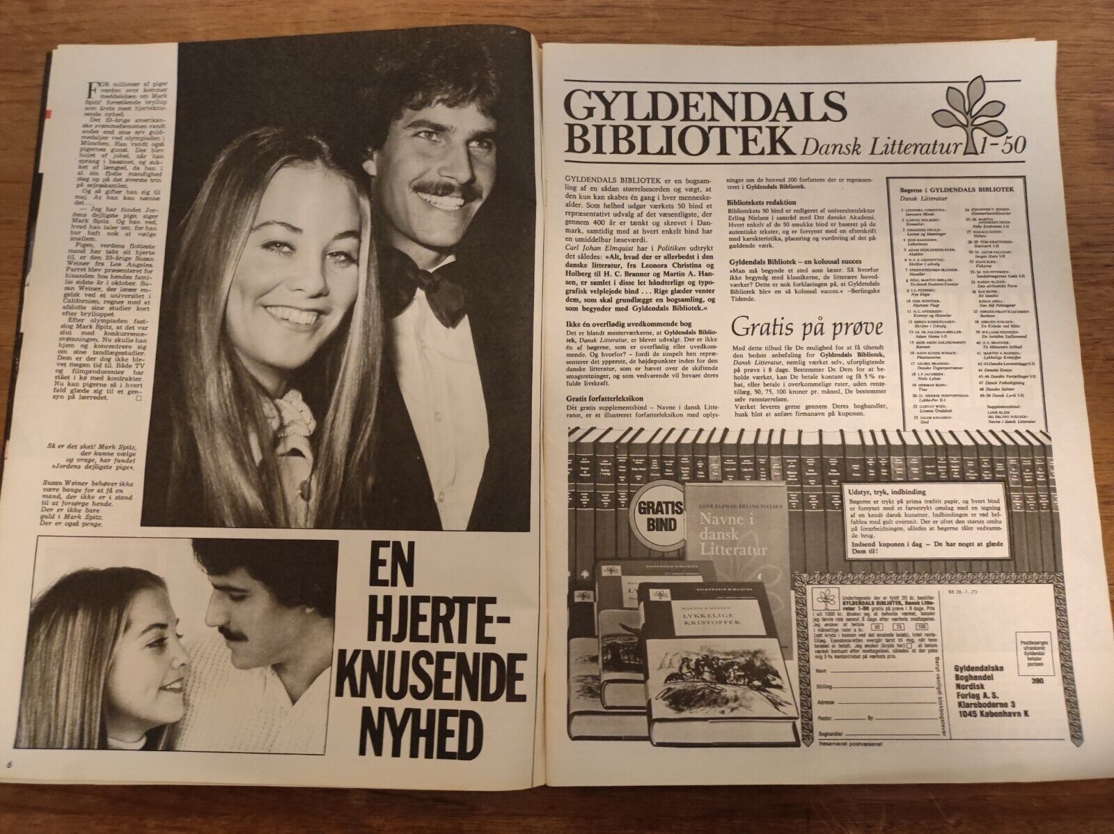 QUEEN MARGRETHE Mark Spitz CAROLINE Gina Lollobrigida 1973 Danish Magazine BB11