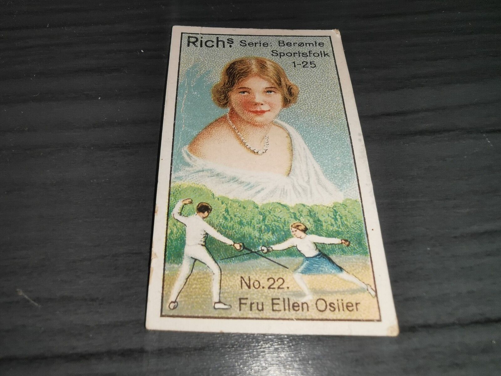 Ellen Osiier 1927 Richs Serie sportsfolk card Danish Version # 22