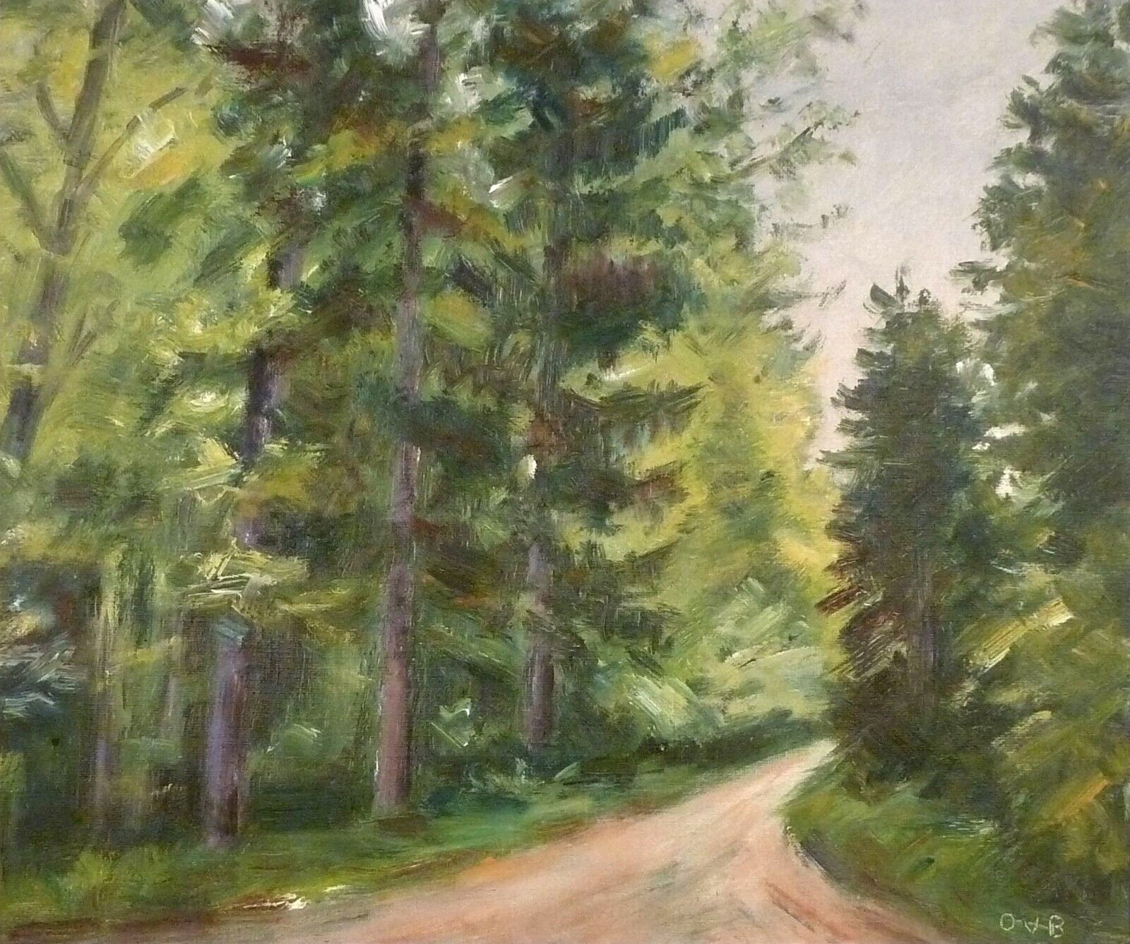 ORLA VALDEMAR BORCH! FOREST LANDSCAPE WITH PINE TREES