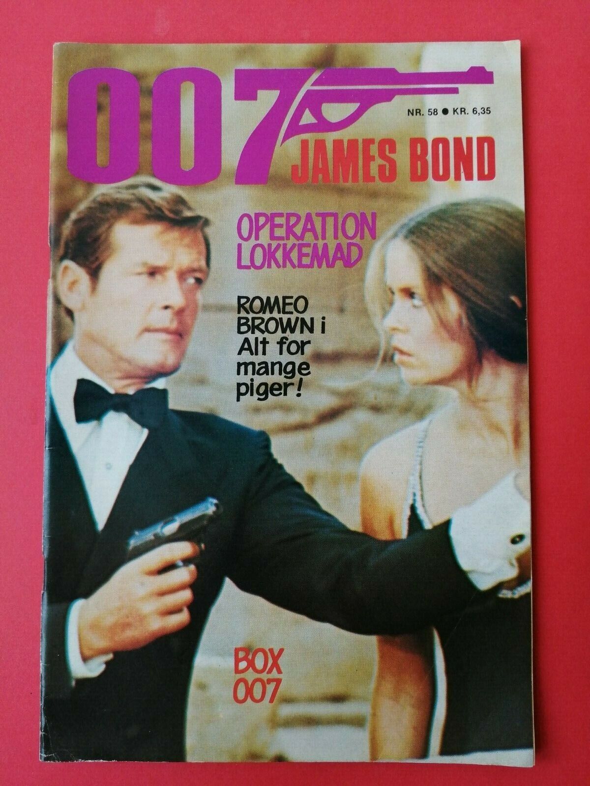 Danish Comic"007 James Bond" Roger Moore on coverNo 581981