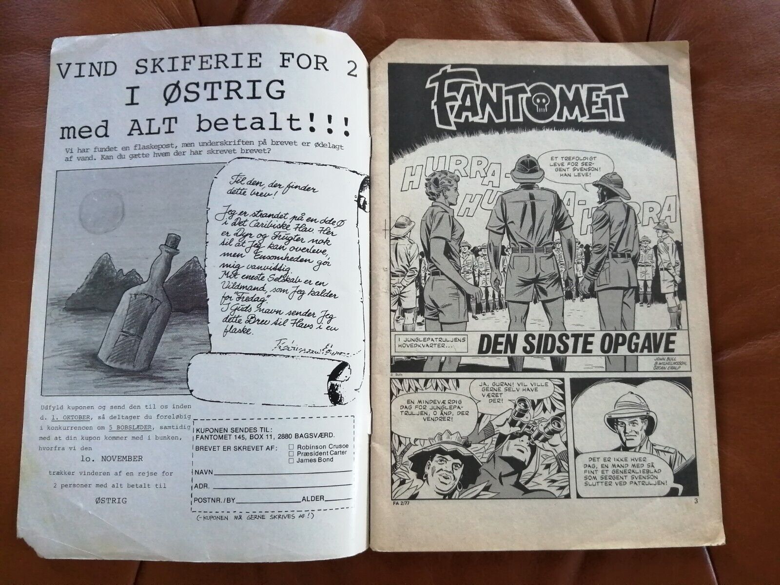 DenmarkComic magazine "FANTOMET" No 145 Interpresse 1980